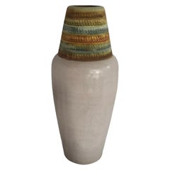 Alvino Bagni for Bitossi Large Italian Modern Sgrafitto Ceramic Vase, 1960s