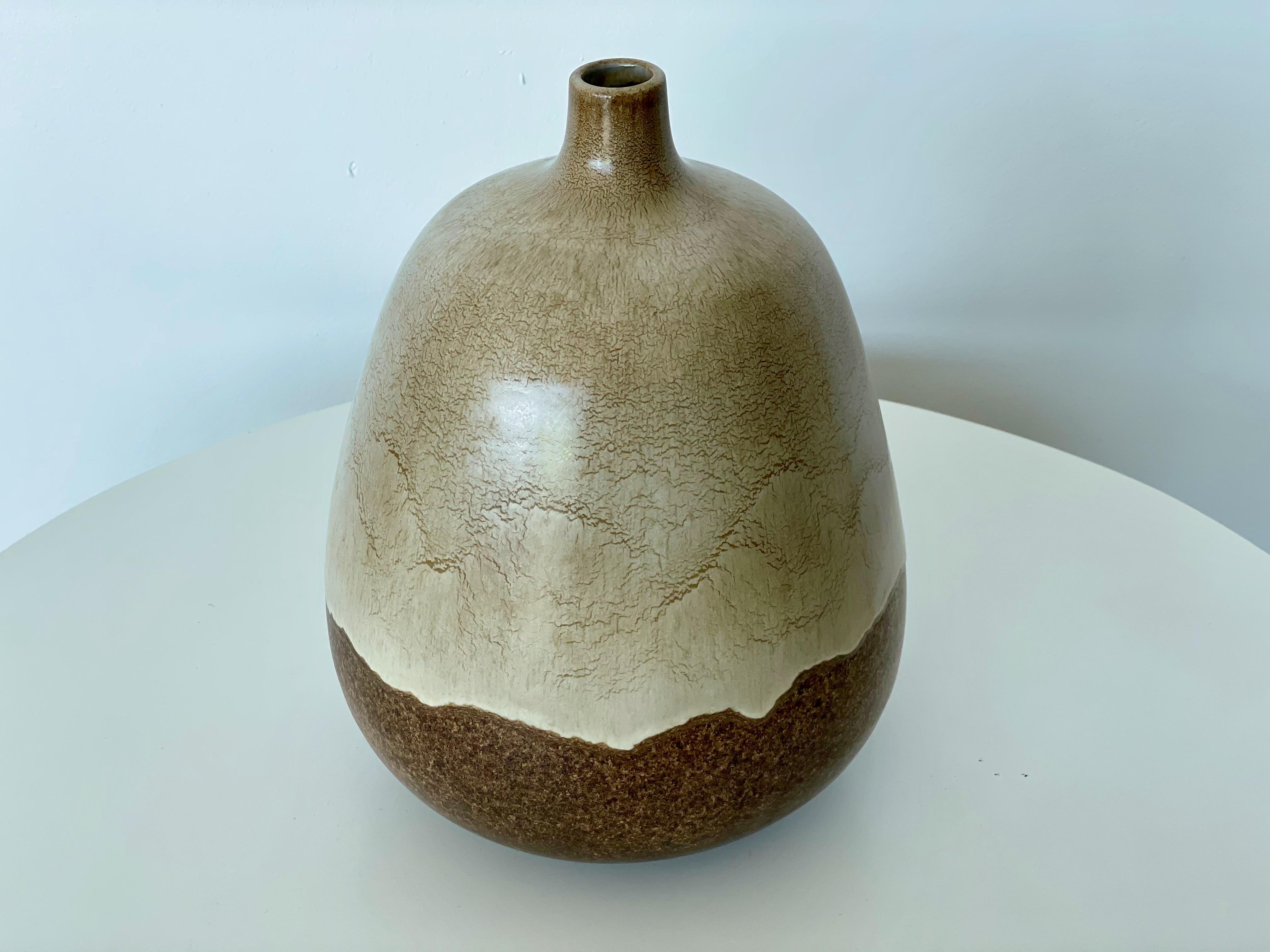 20th Century Alvino Bagni for Raymor Earth Tone Ceramic Vase For Sale