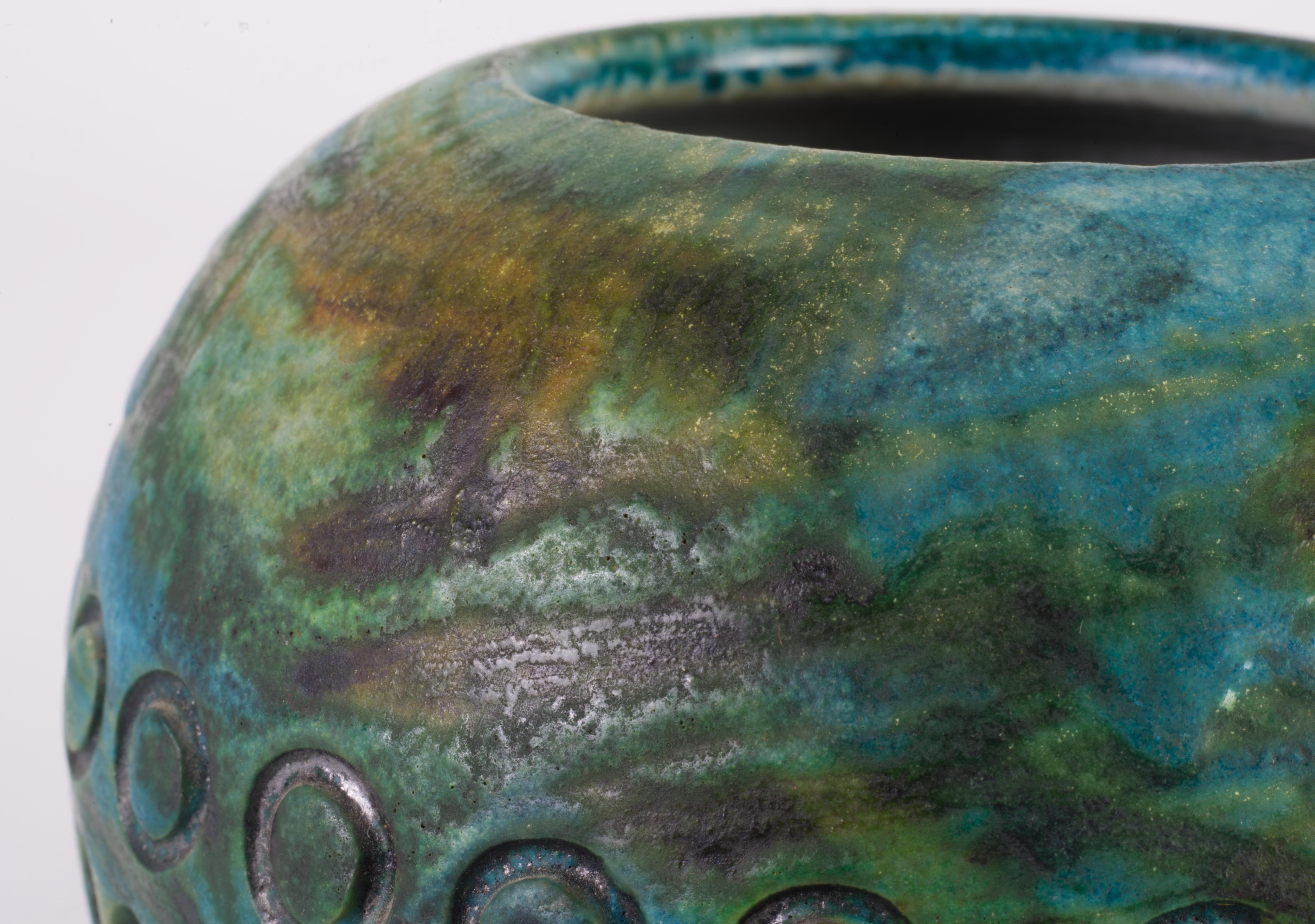 Alvino Bagni for Raymor Italy Sea Garden Vase Vessel Ceramic 1960s For Sale 1
