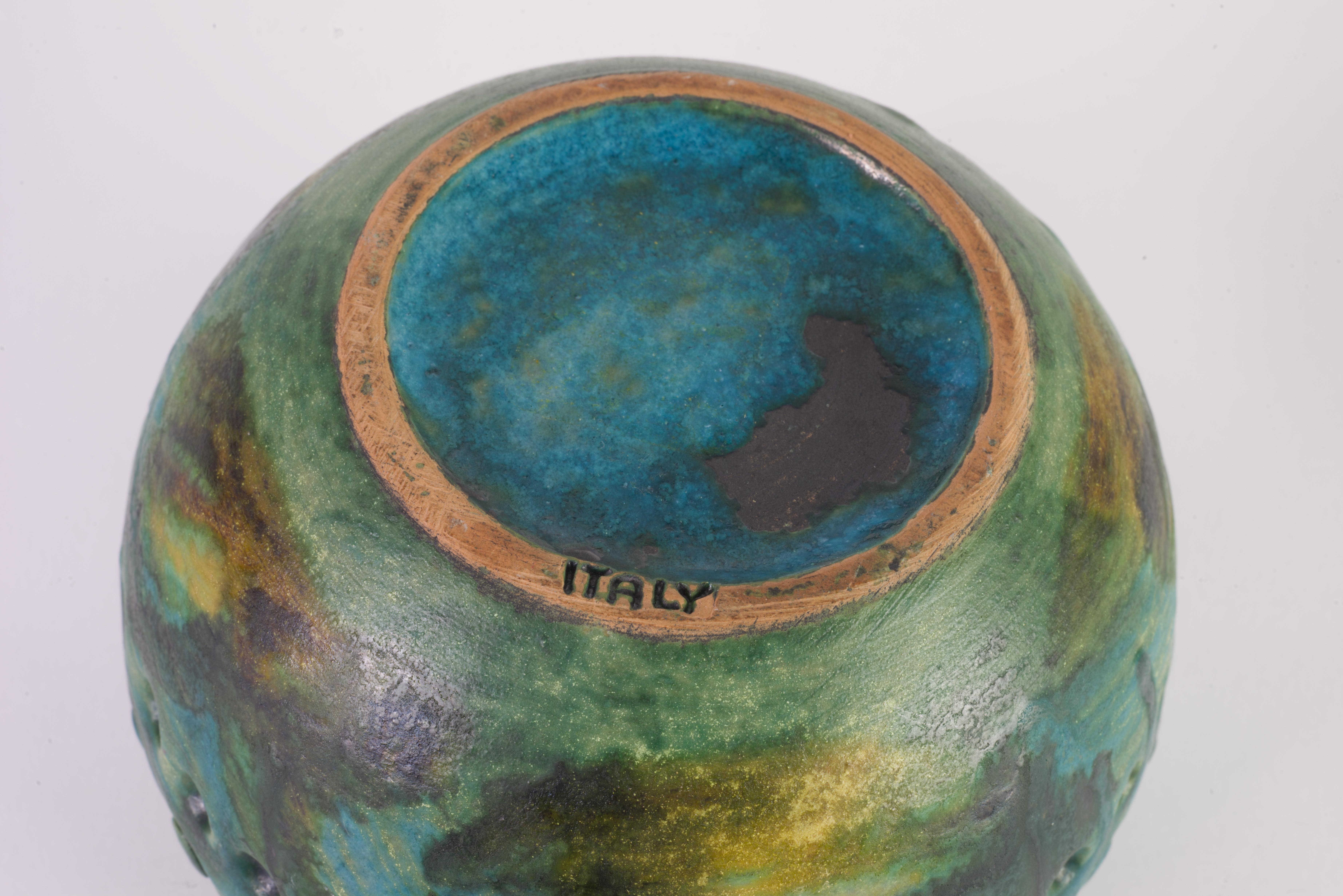 Alvino Bagni for Raymor Italy Sea Garden Vase Vessel Ceramic 1960s For Sale 3