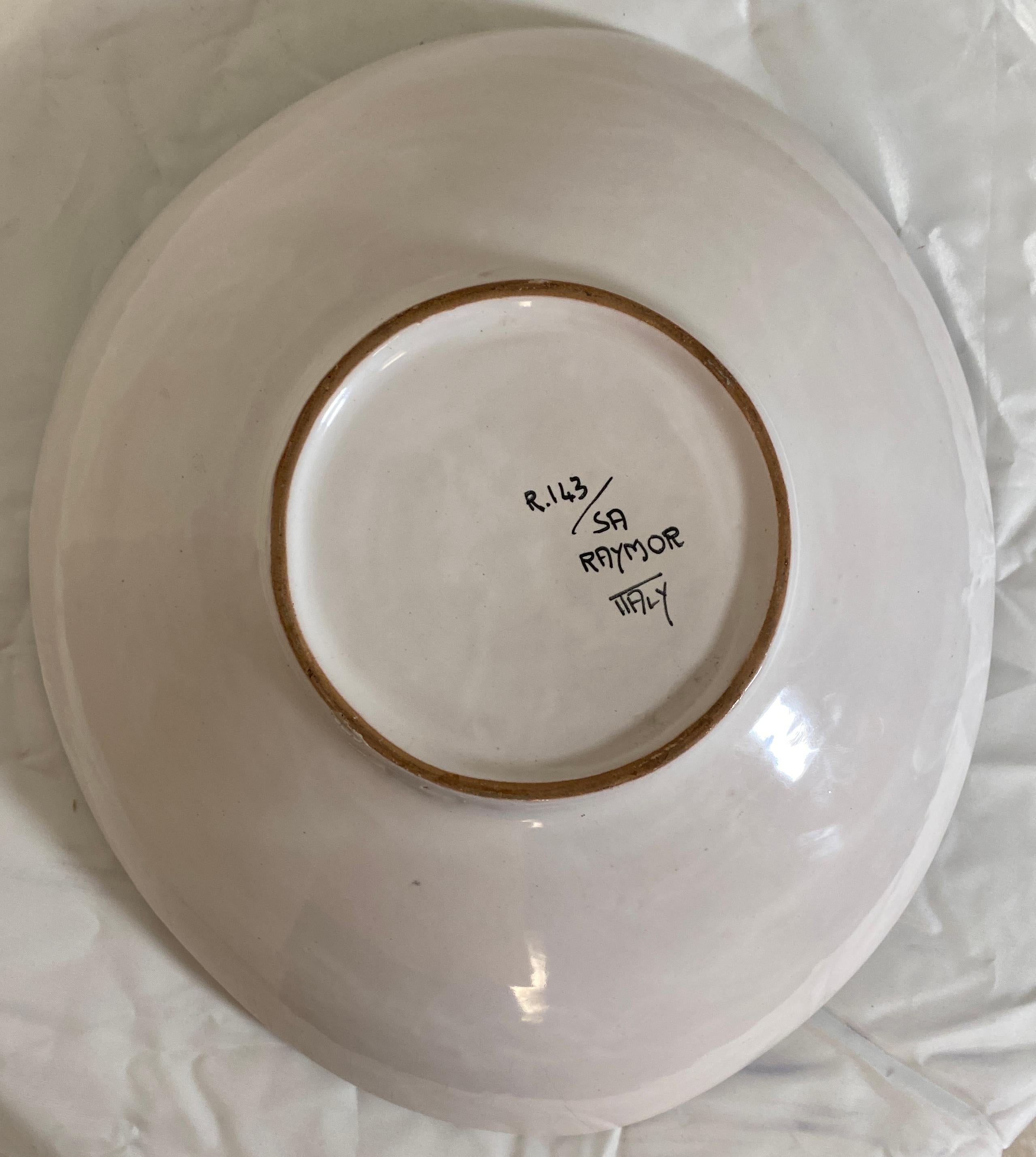 Alvino Bagni for Raymor Large Centerpiece Bowl Female Portrait In Fair Condition For Sale In South Charleston, WV