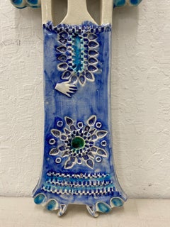Alvino Bagni for Raymor "Standing Figure" Glazed Ceramic Wall Hanging