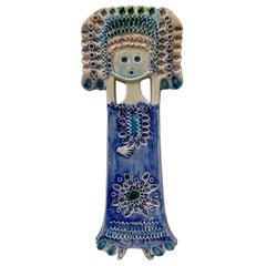 Alvino Bagni for Raymor "Standing Figure" Glazed Ceramic Wall Hanging