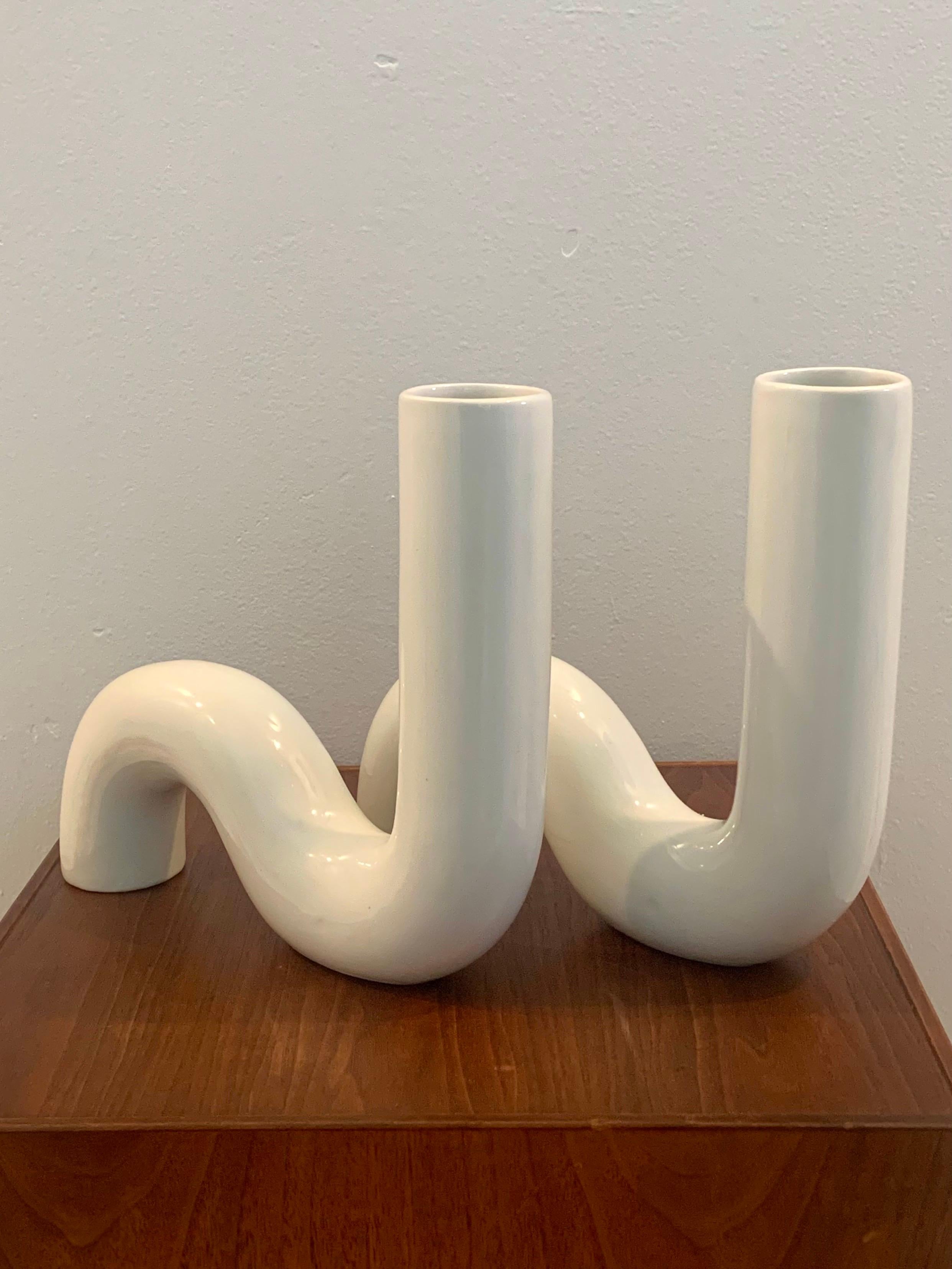 Mid-Century Modern Alvino Bagni for Raymor “Tubo” Vases, Pair