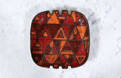 Alvino Bagni Italian Glazed Ceramic Ash Tray Plate for Raymor