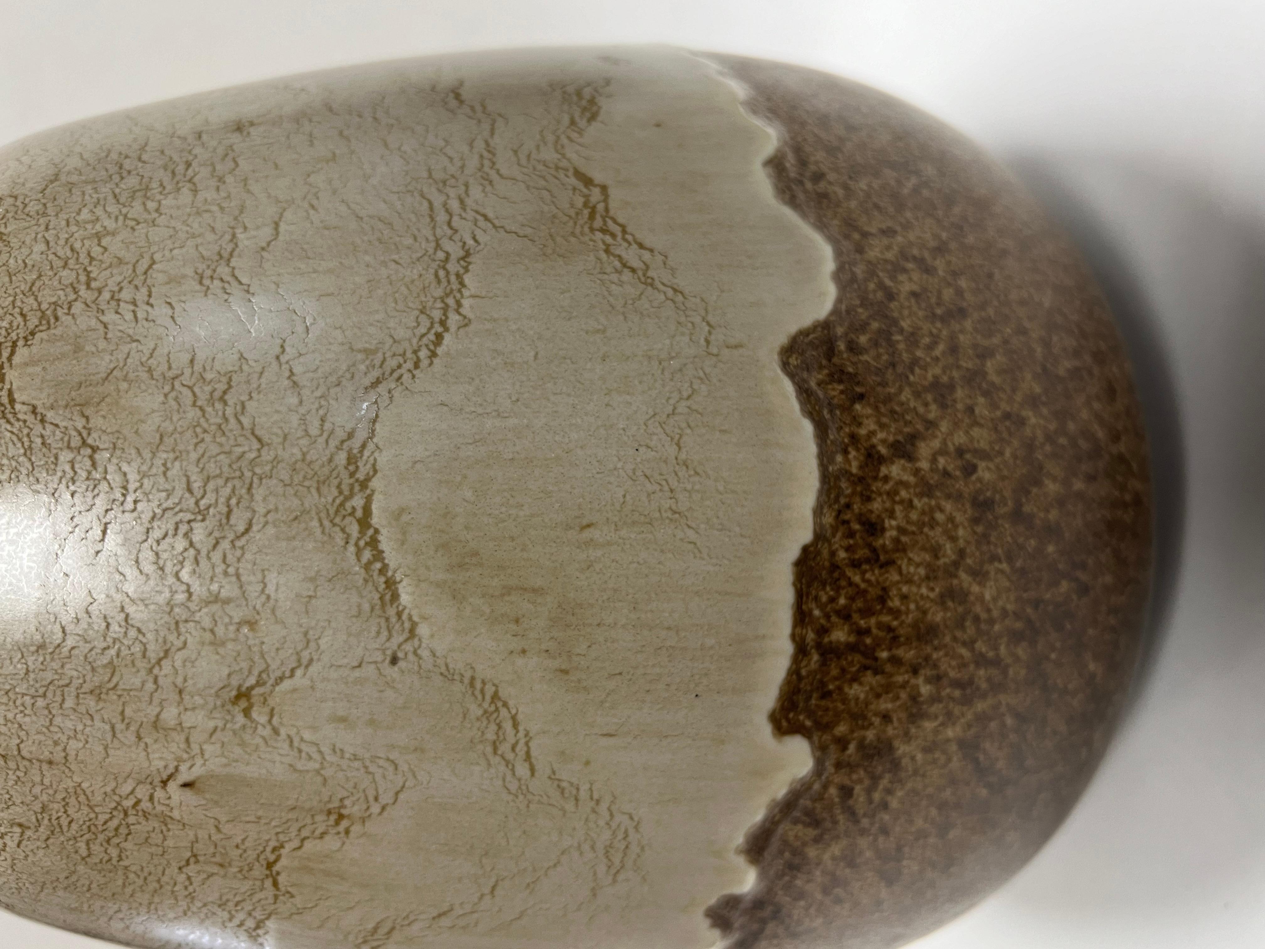 Alvino Bagni Vaso grande in ceramica a 2 toni Raymor In condizioni ottime in vendita a Miami, FL