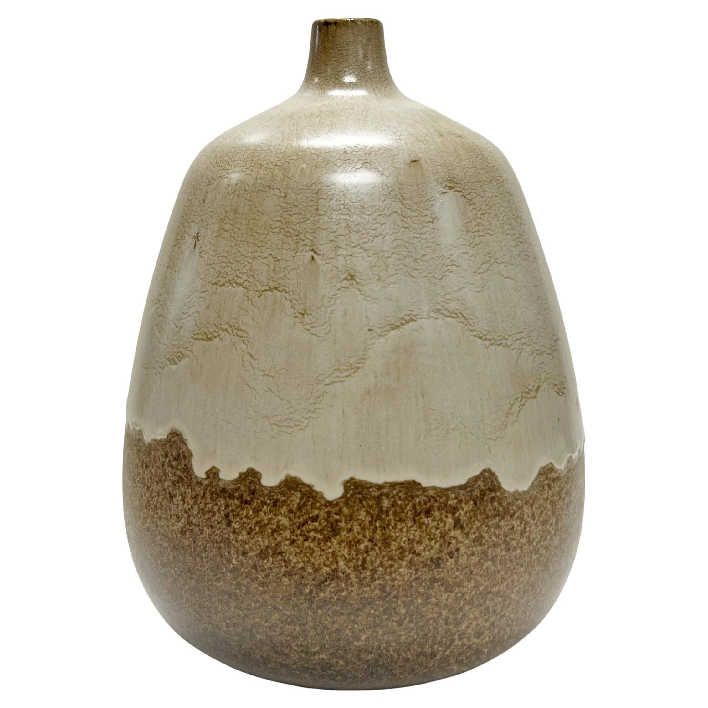 Alvino Bagni Large 2 Tone Ceramic Pottery Vase Raymor