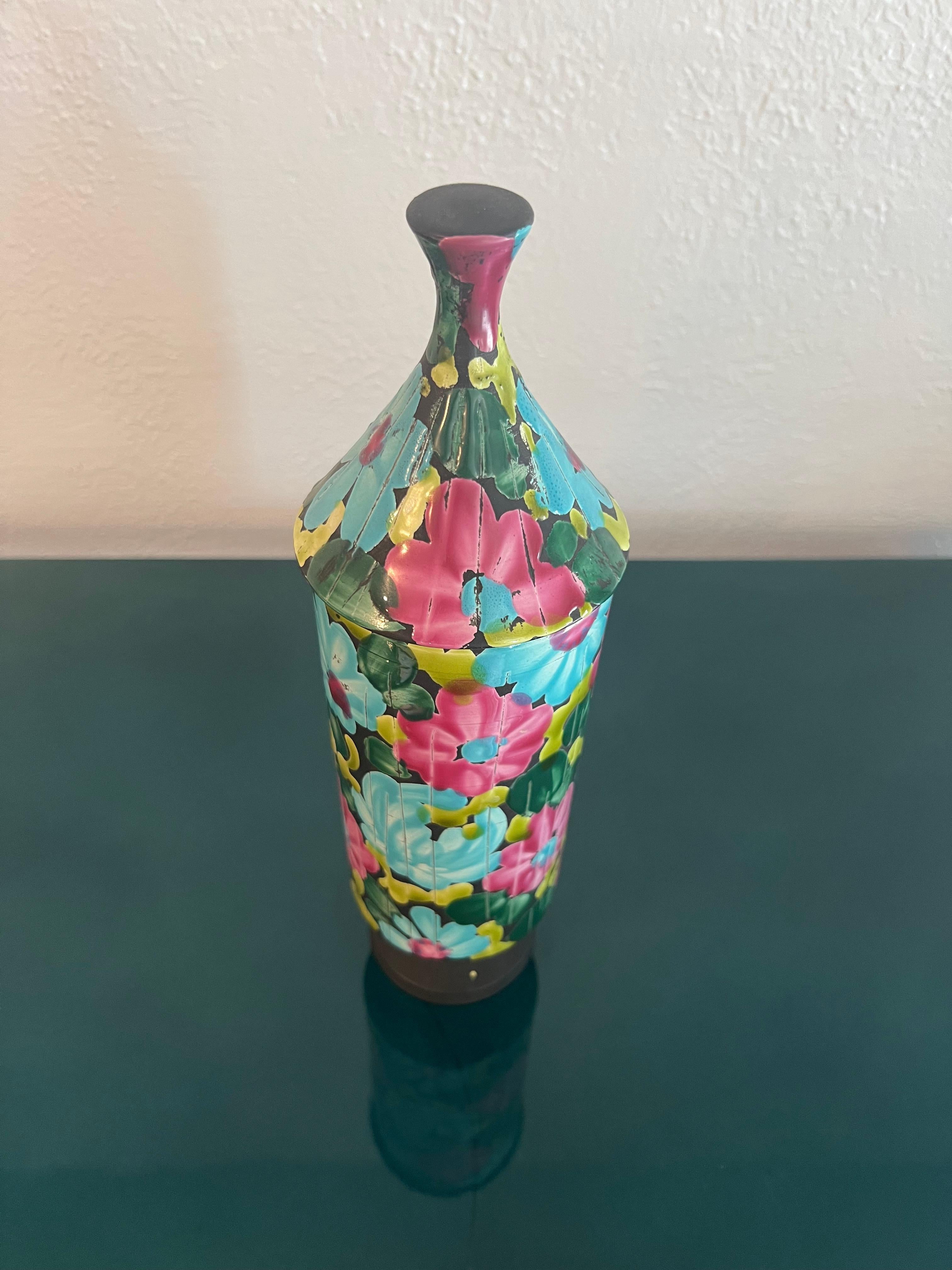Ceramic Alvino Bagni Lidded Vase For Sale