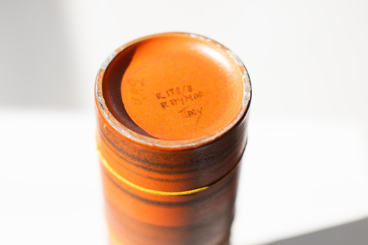 Italiano Vaso arancione Alvino Bagni per Raymor in vendita