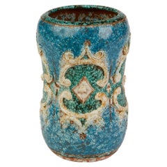 Vintage Alvino Bagni Raymor Attributed Unusual Midcentury Italian Art Pottery Vase