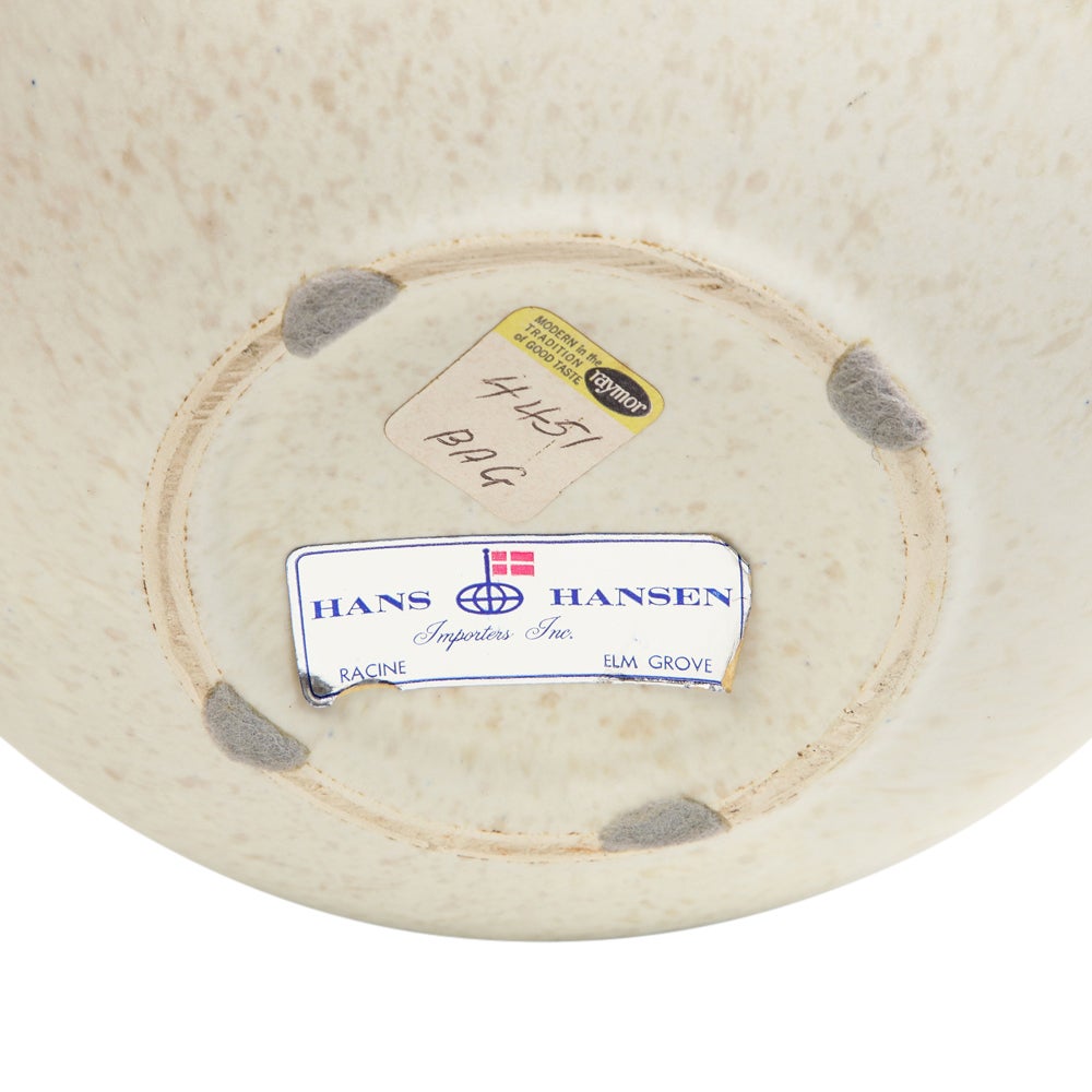 Vaso Alvino Bagni Raymor, sferico, bianco, marrone, tonalità della terra, firmato in vendita 9