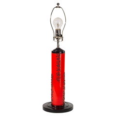 Lampe de bureau Alvino Bagni rouge et noire, Italie, années 1960