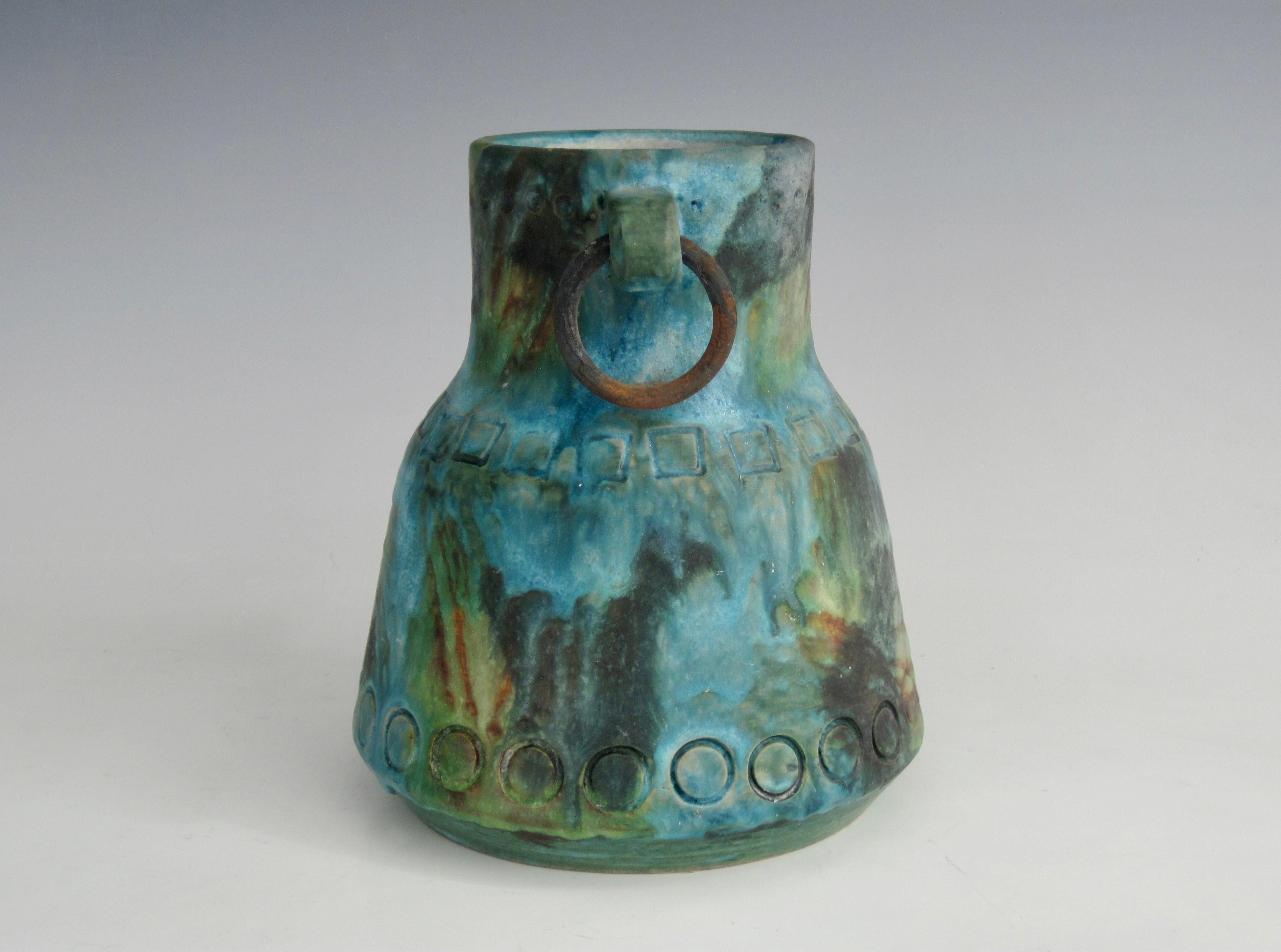 Mid-Century Modern Vase en poterie Alvino Bagni, Série Sea Garden, années 1960 en vente