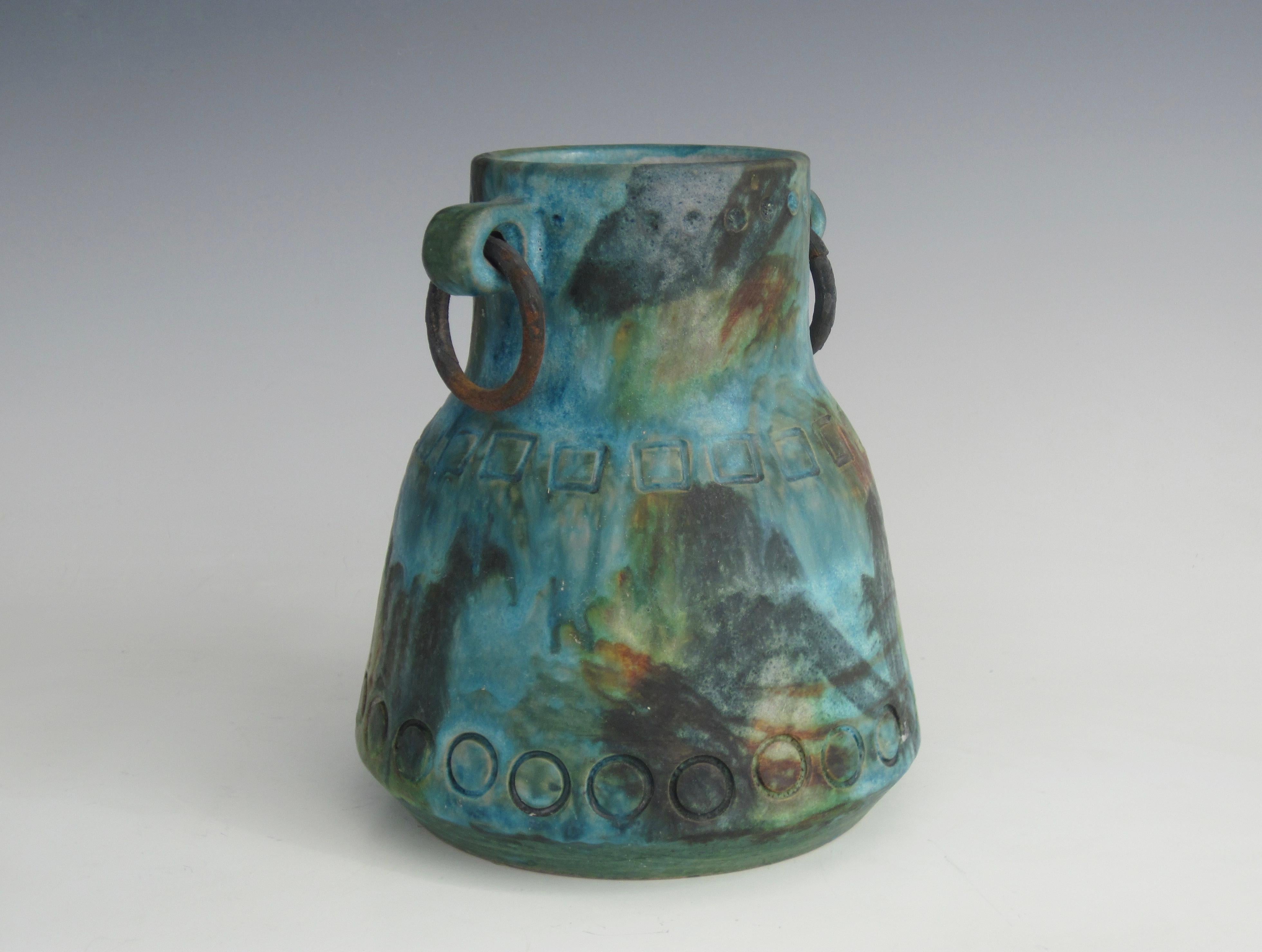 Mid-Century Modern Alvino Bagni Pottery Vessel, Sea Garden Series, 1960s For Sale