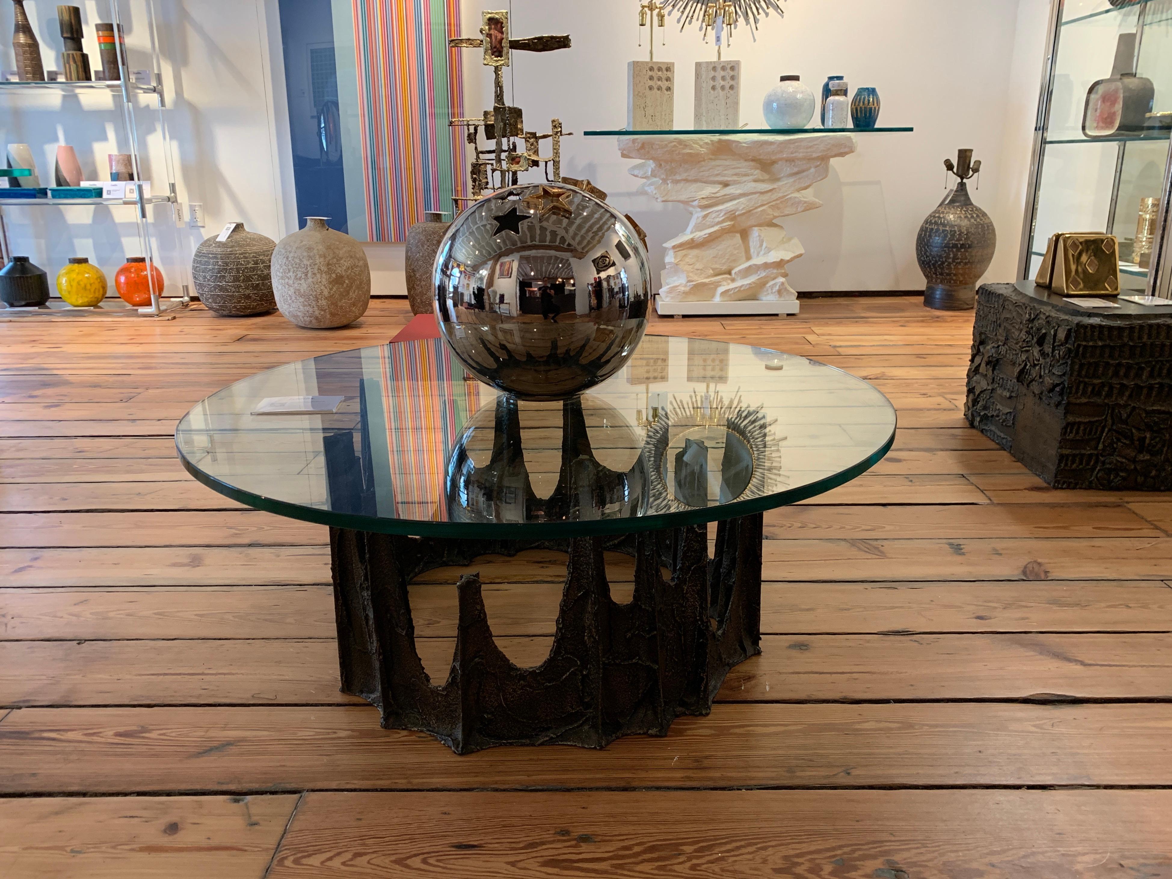 Vaso a stella Alvino Bagni, Ceramica, Argento metallizzato, Cromo, Oro, Firmato in vendita 5