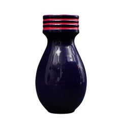 Alvino Bagni Vase, Ceramic, Blue, Pink, Signed