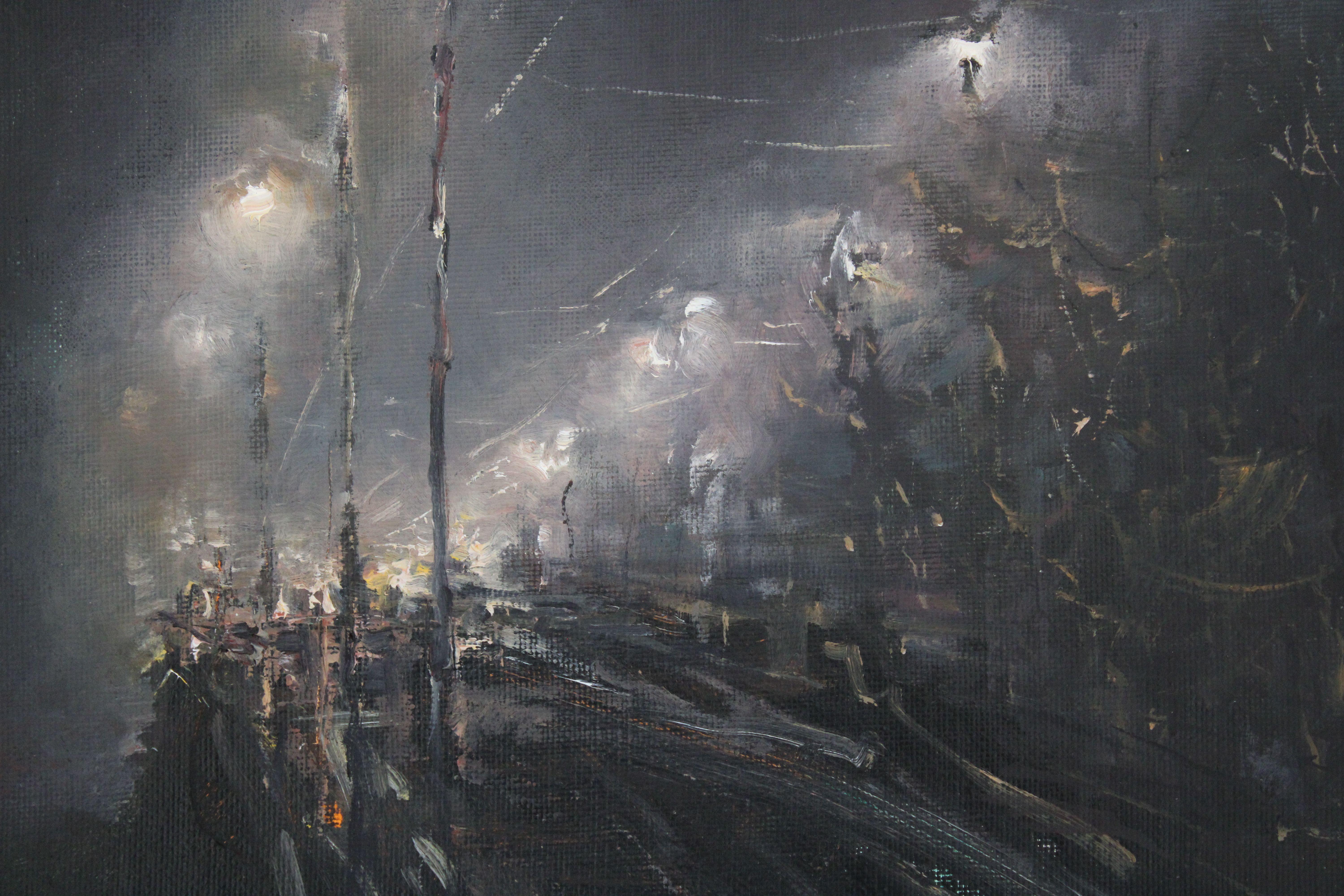 Ponte - Painting Impressionismo astratto di Alvis Zemzaris 