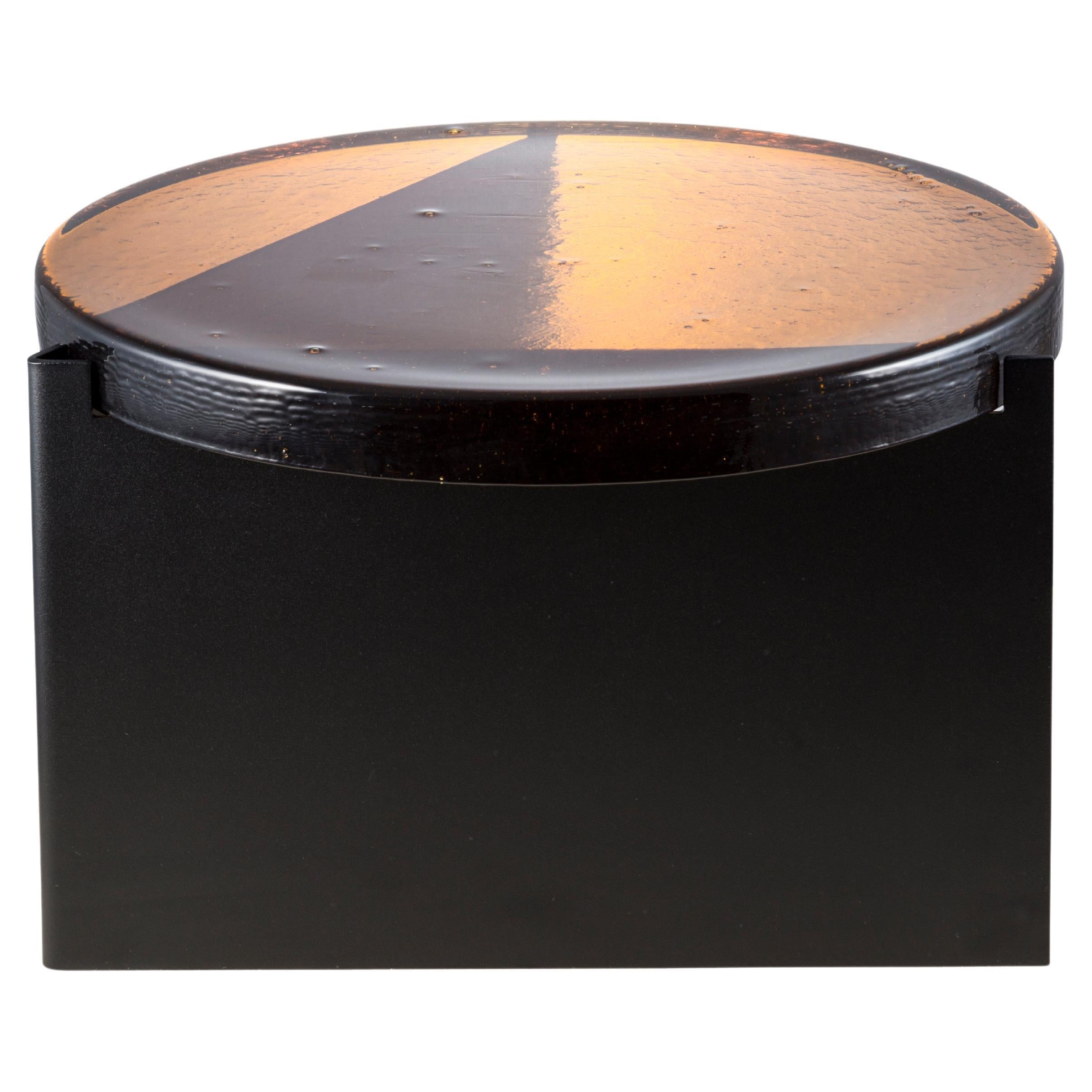Mesa baja Alwa One Big Amber Negra by Pulpo