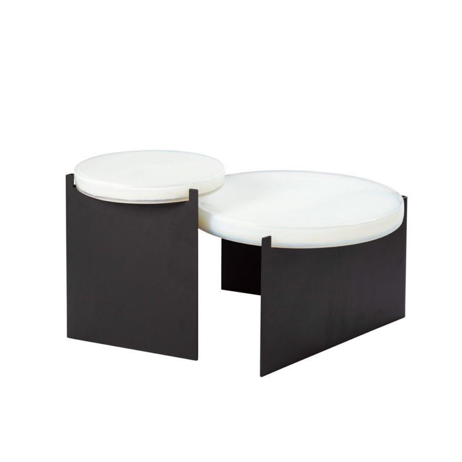Contemporary Alwa One, Table, Blue, Black Base, European, 21st Century, Minimal For Sale