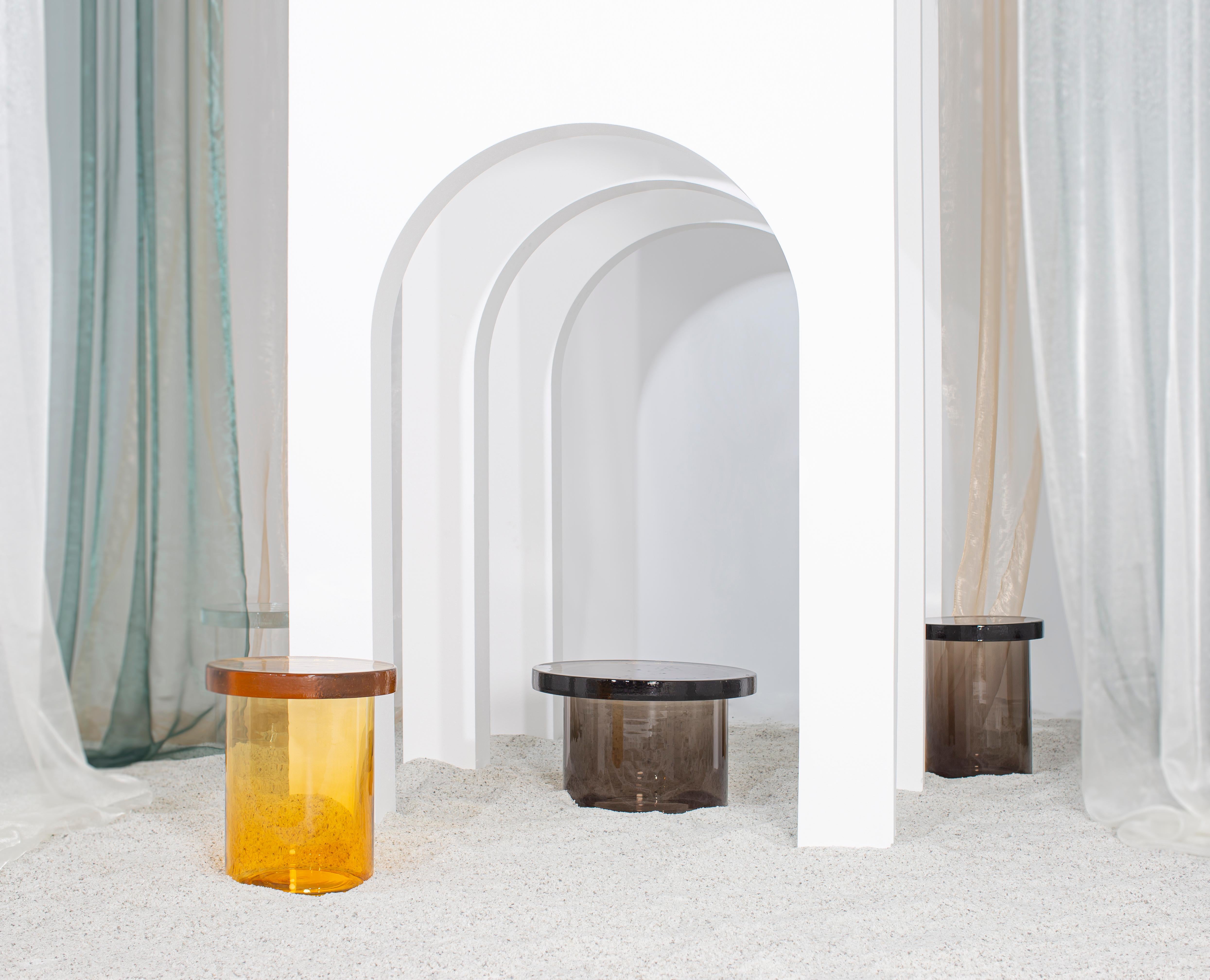 German Alwa Three Amber Side Table by Pulpo