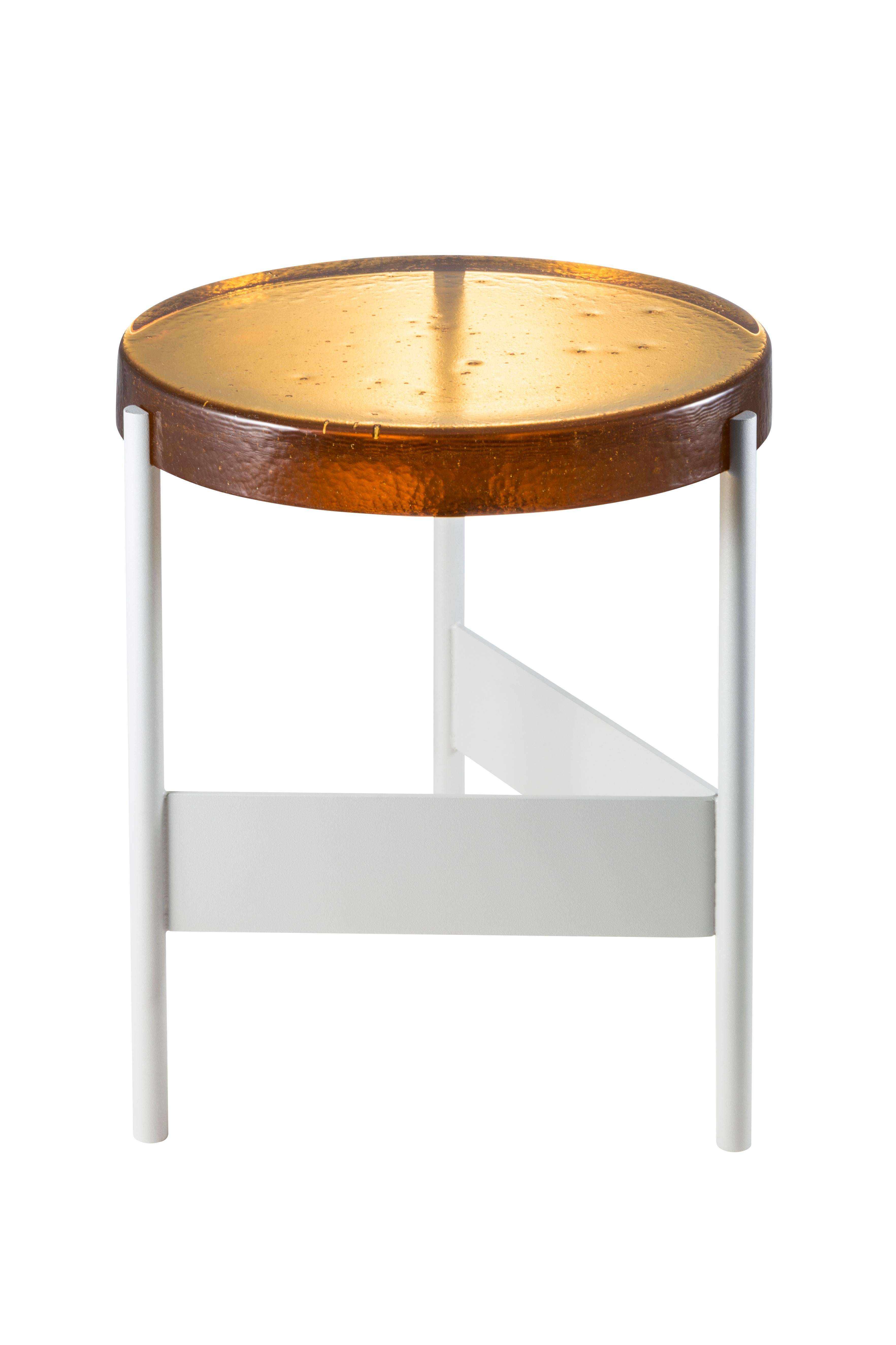 Post-Modern Alwa Two Amber Black Side Table by Pulpo For Sale