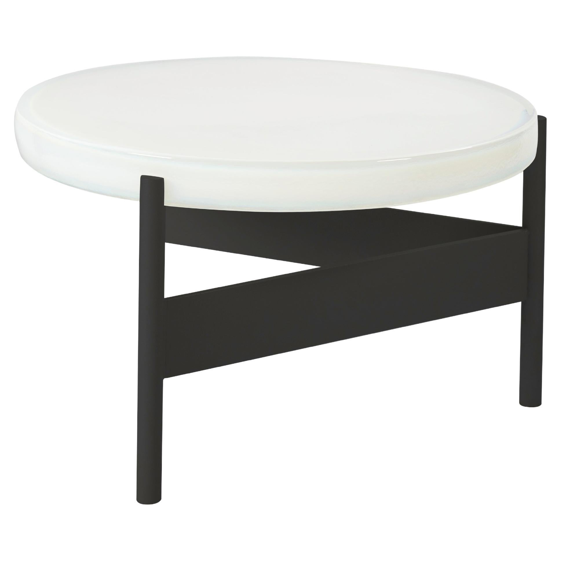 Alwa Two Big White Black Coffee Table by Pulpo For Sale