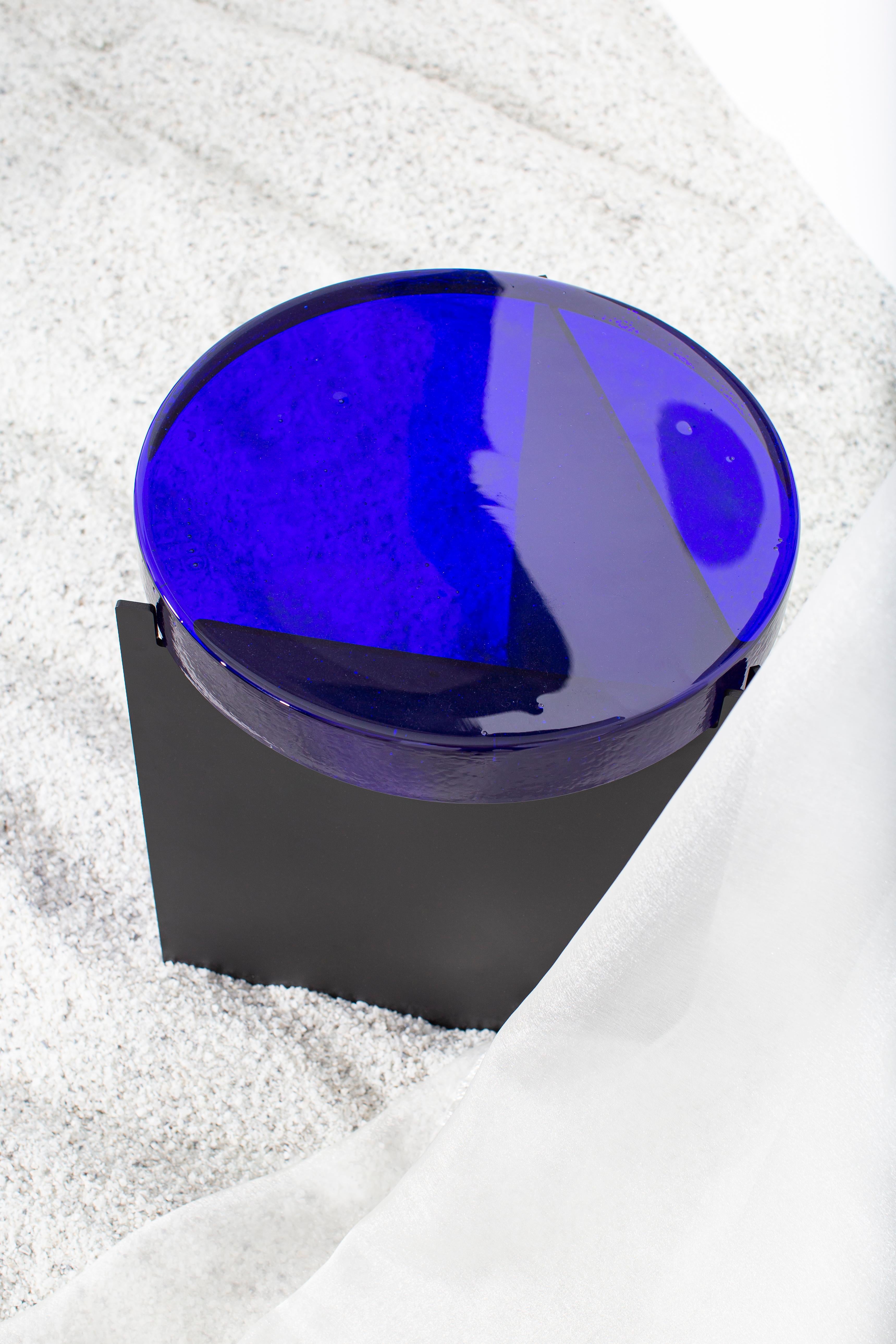 Alwa Two Blue Black Side Table by Pulpo For Sale 6