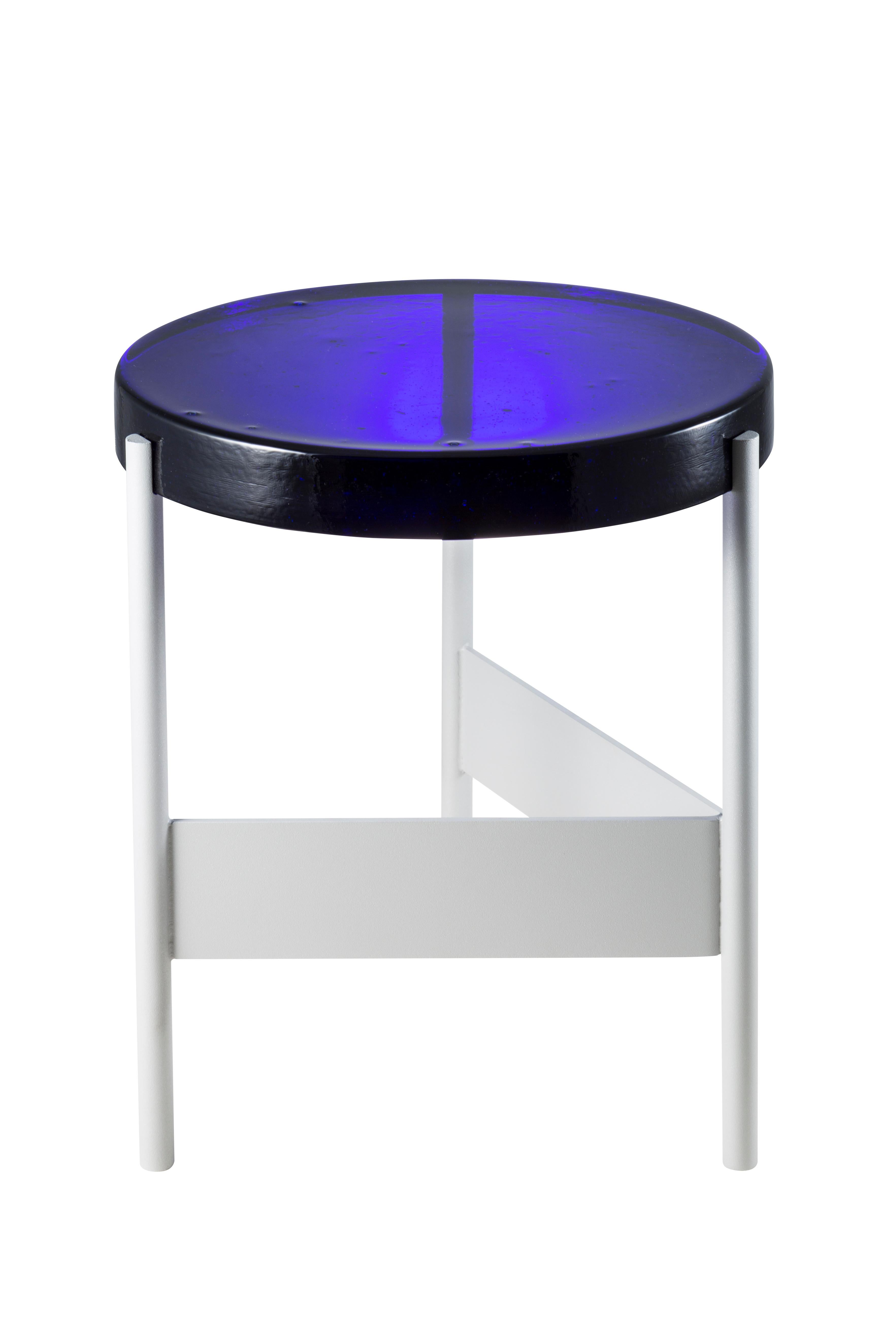 Post-Modern Alwa Two Blue Black Side Table by Pulpo