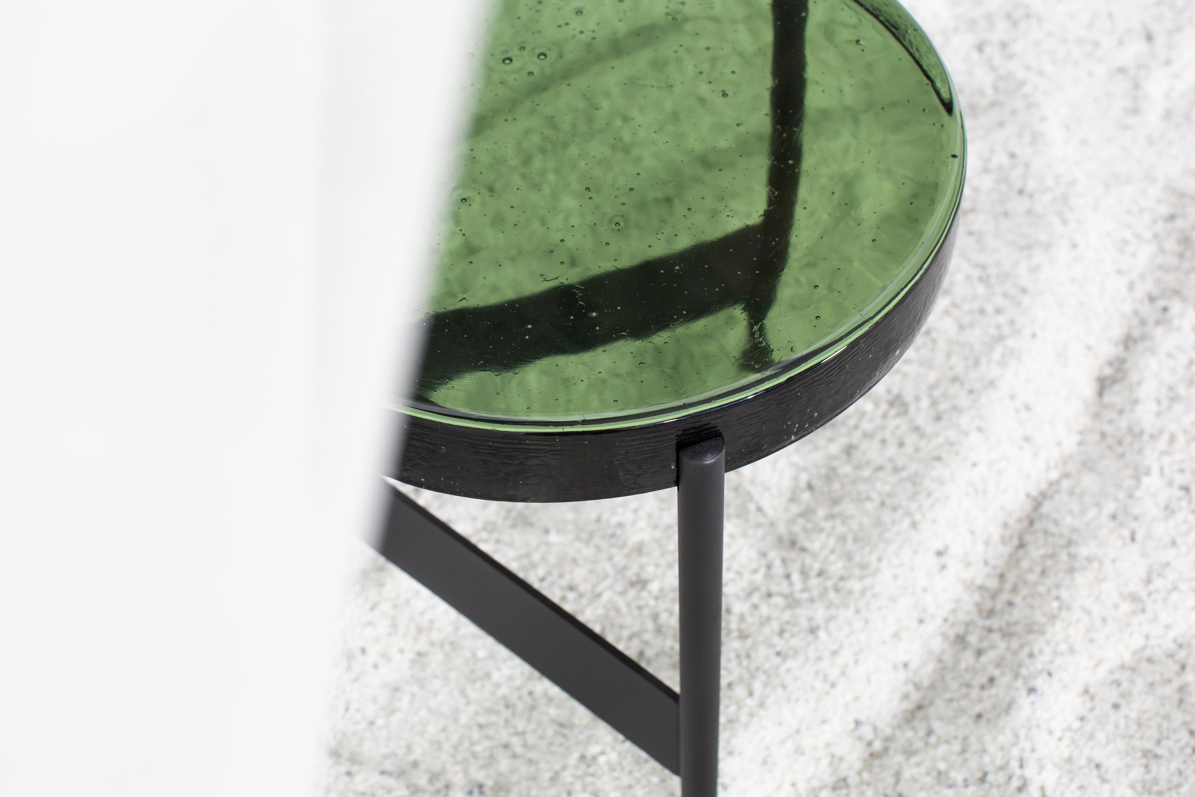 Alwa Two Green Black Side Table by Pulpo In New Condition In Geneve, CH