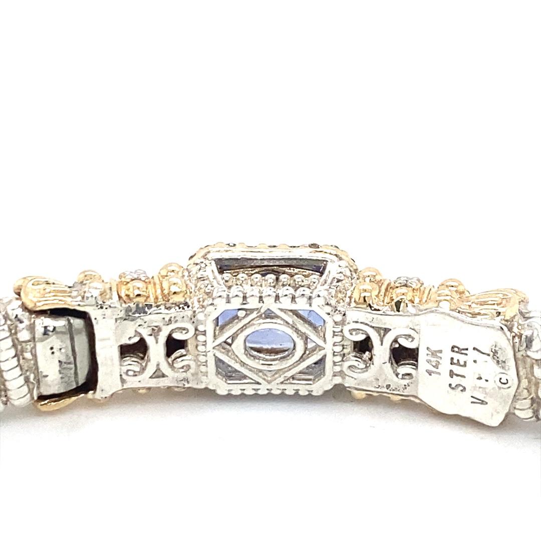 Alwand Vahan 14 Karat and Sterling Silver Bracelet In Excellent Condition For Sale In Bossier City, LA