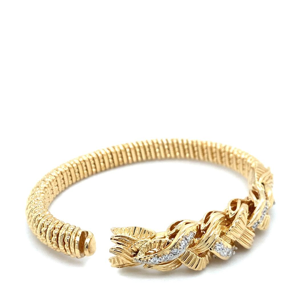  Alwand Vahan 14 Karat Gold Bracelet  In Good Condition For Sale In Bossier City, LA