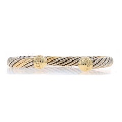Alwand Vahan Seildrehtes Manschettenarmband 6 3/4" - Sterling 925 & Gelbgold 14k