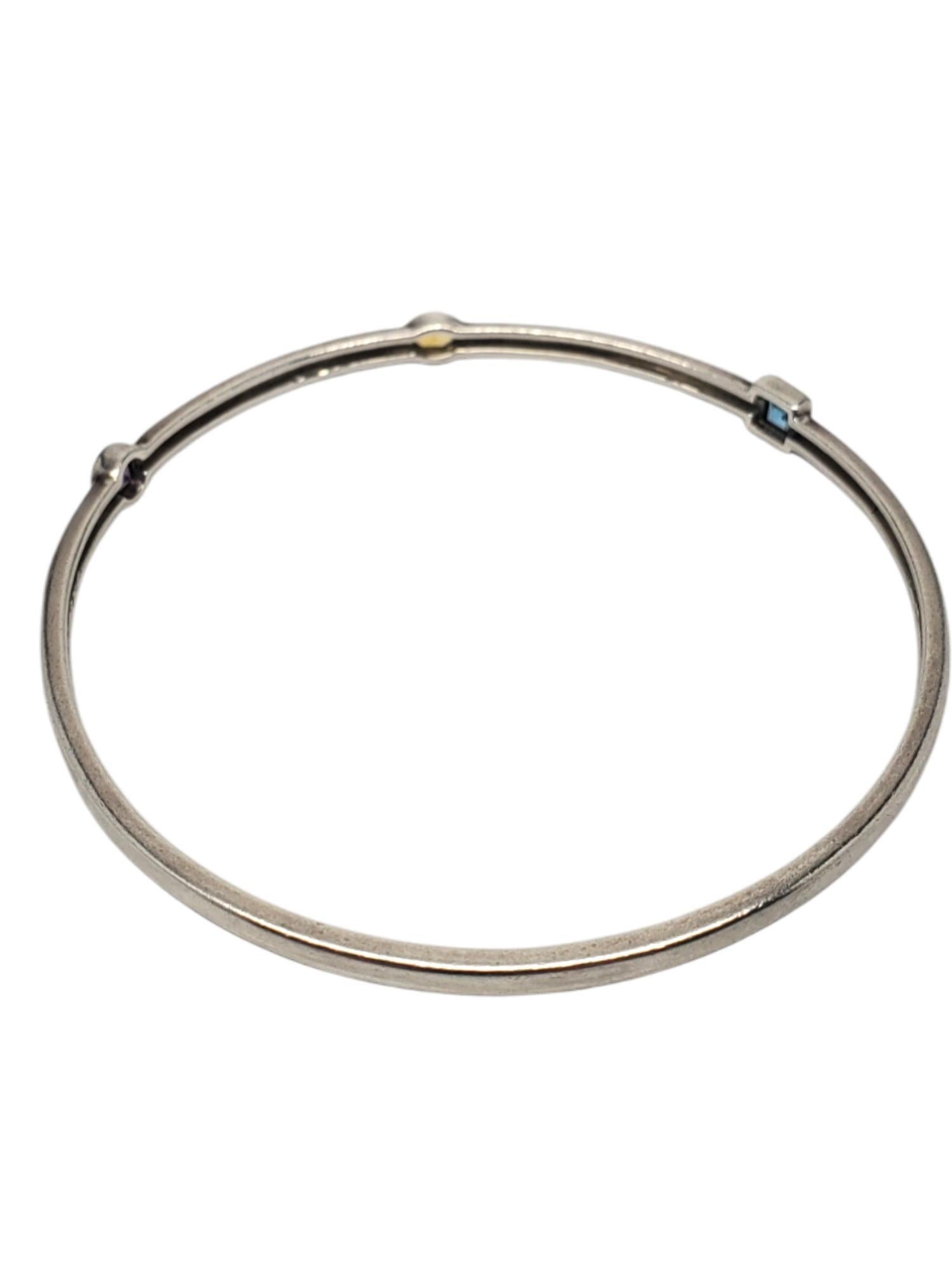 Marquise Cut Alwand Vahan Sterling Silver & 14k Bezel Set Gemstone Bracelet #20671 For Sale