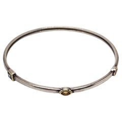 Pulsera Alwand Vahan de plata de ley y piedras preciosas engastadas en bisel de 14k #20671