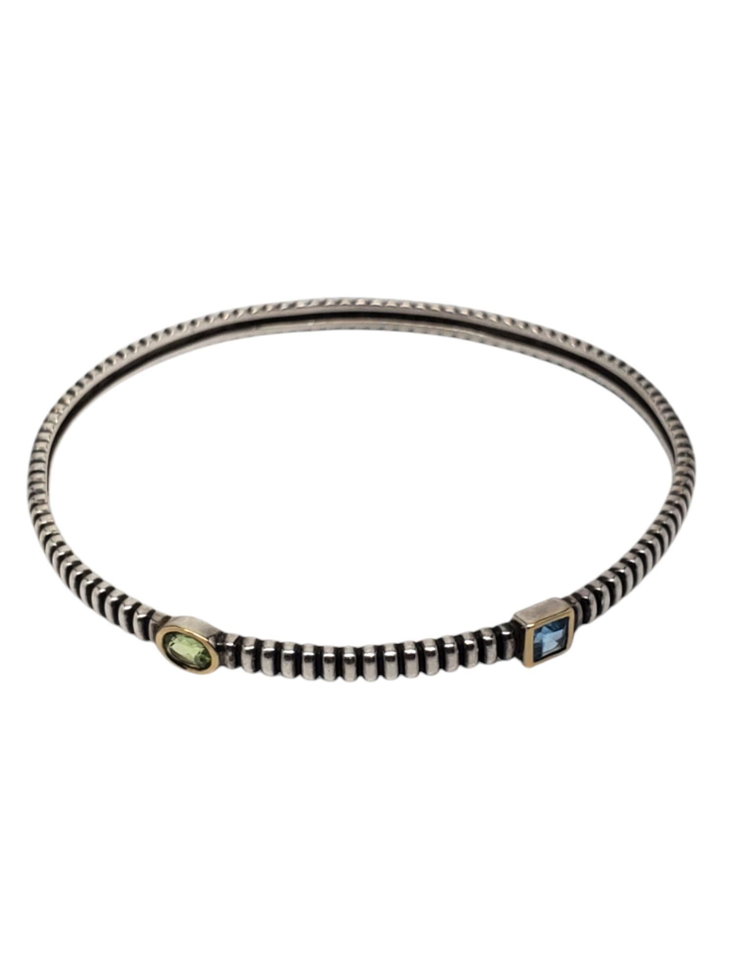 Pulsera brazalete Alwand Vahan de plata de ley y piedras preciosas de 14k #20672 Corte oval en venta