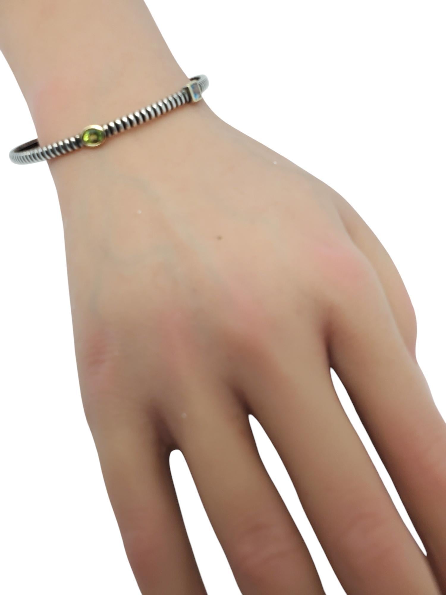 De las mujeres Pulsera brazalete Alwand Vahan de plata de ley y piedras preciosas de 14k #20672 en venta