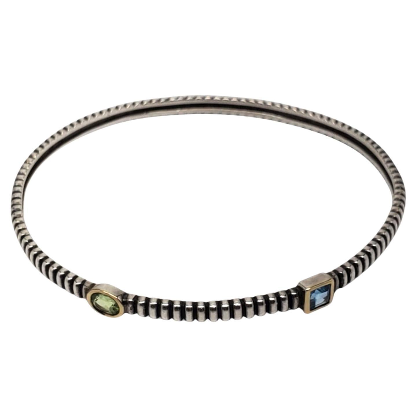 Pulsera brazalete Alwand Vahan de plata de ley y piedras preciosas de 14k #20672 en venta