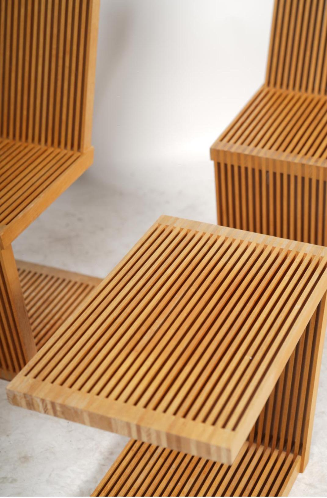 20ième siècle Alwy Visschedyk : Paire de chaises et table en vente