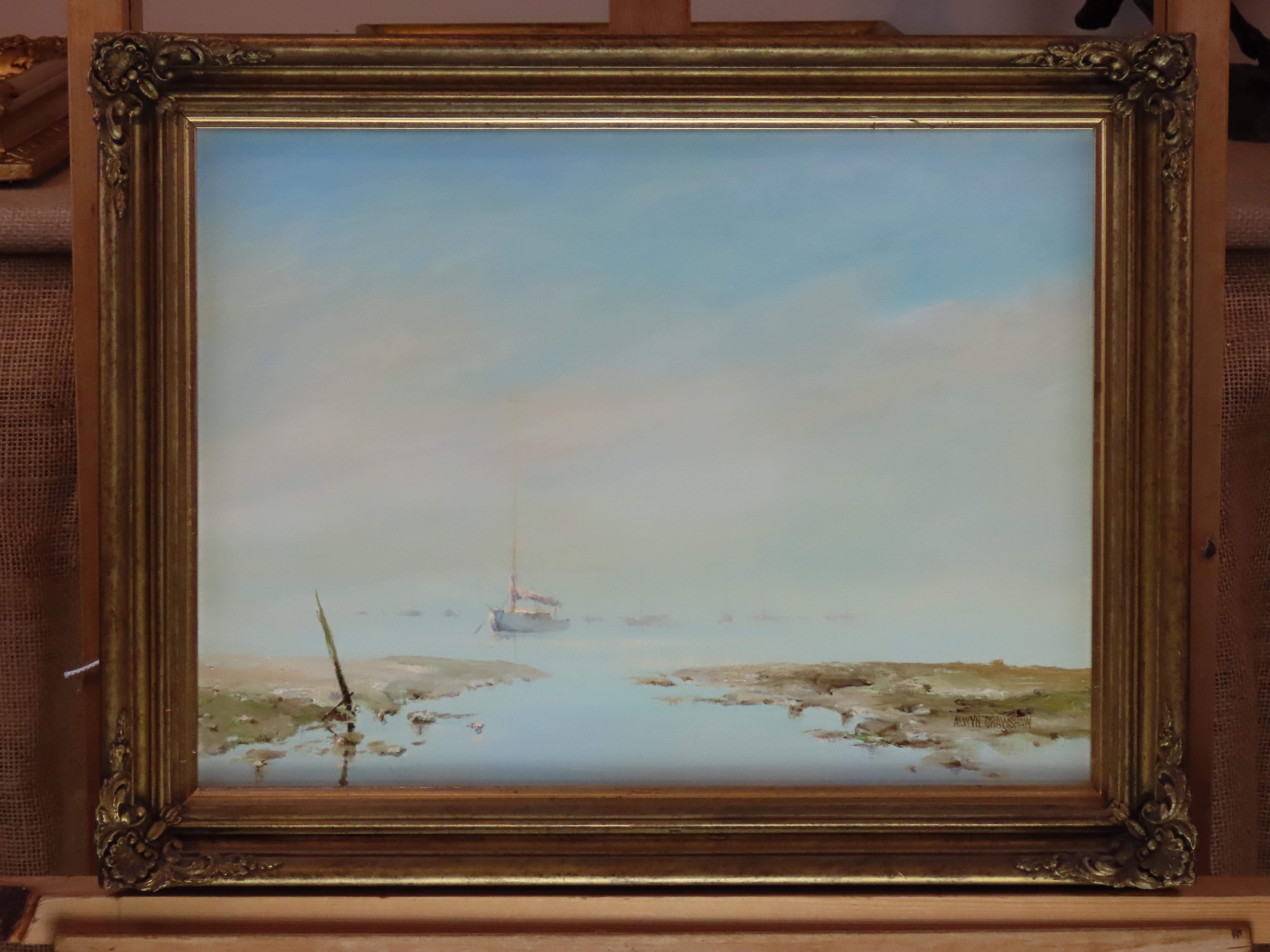 Ölgemälde auf Leinwand, Alwyn Crawshaw, „Evening Light“, Ölgemälde im Angebot 1
