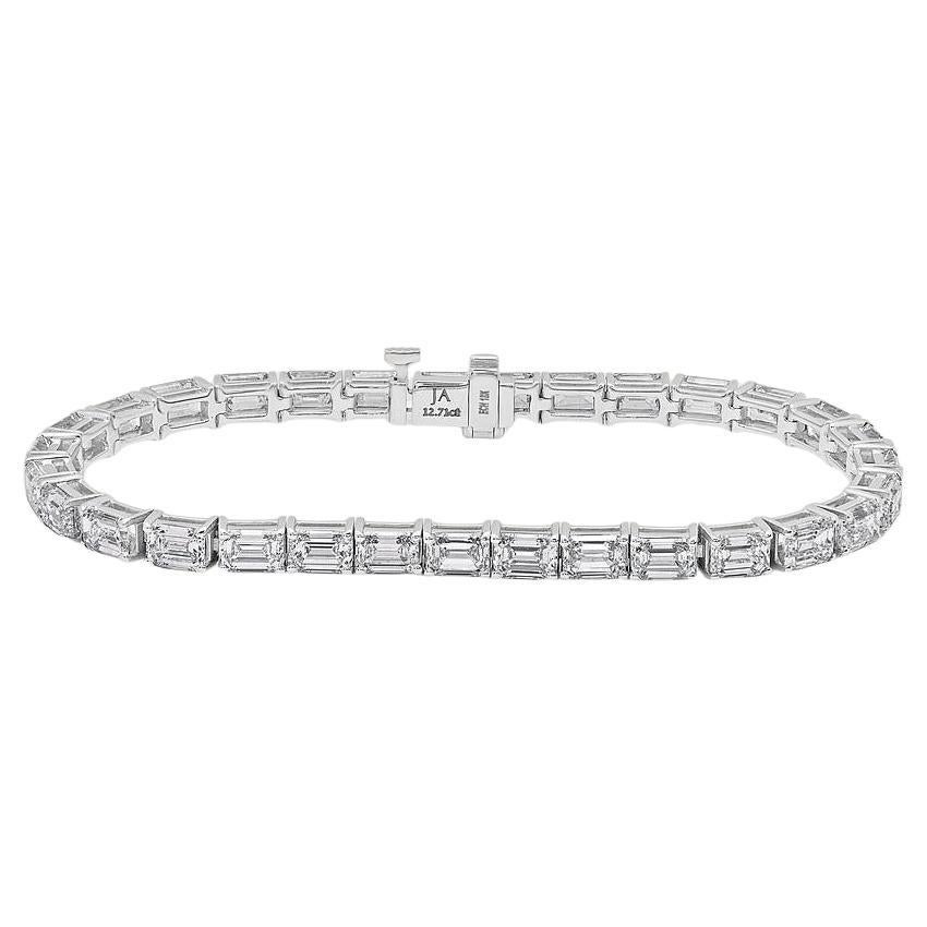 Bracciale Alya con diamanti taglio smeraldo da 13 carati
