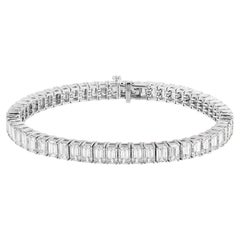 Bracciale Tennis Alya con diamanti taglio smeraldo da 18 carati