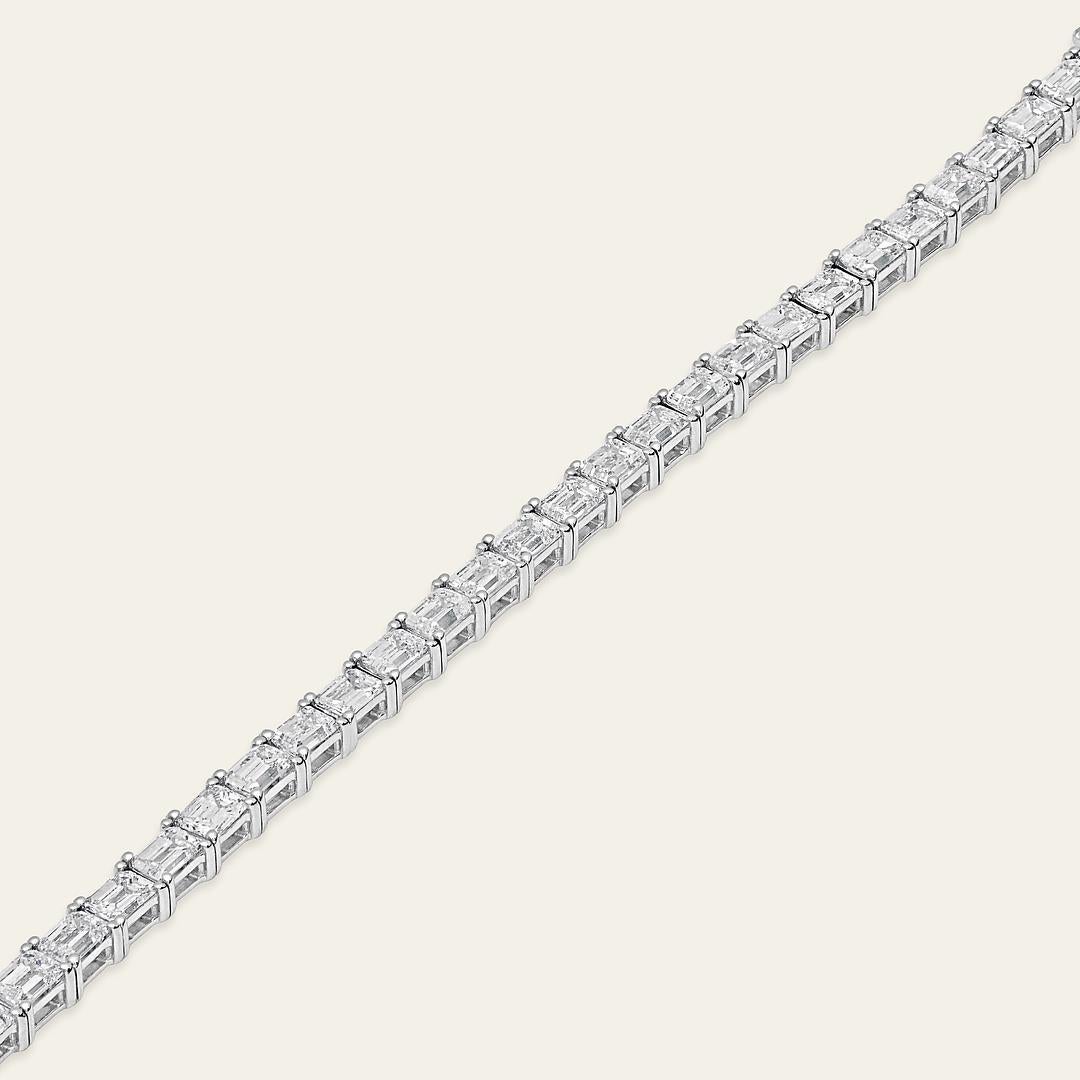 Bracciale Tennis Alya con diamanti taglio smeraldo da 8 carati In condizioni Nuovo in vendita a New York, NY
