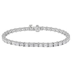 Bracciale Tennis Alya con diamanti taglio smeraldo da 8 carati