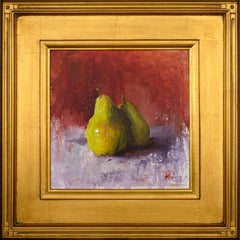 'Two Pears, ' by Alyona Kostina, Oil on Canvas Painting