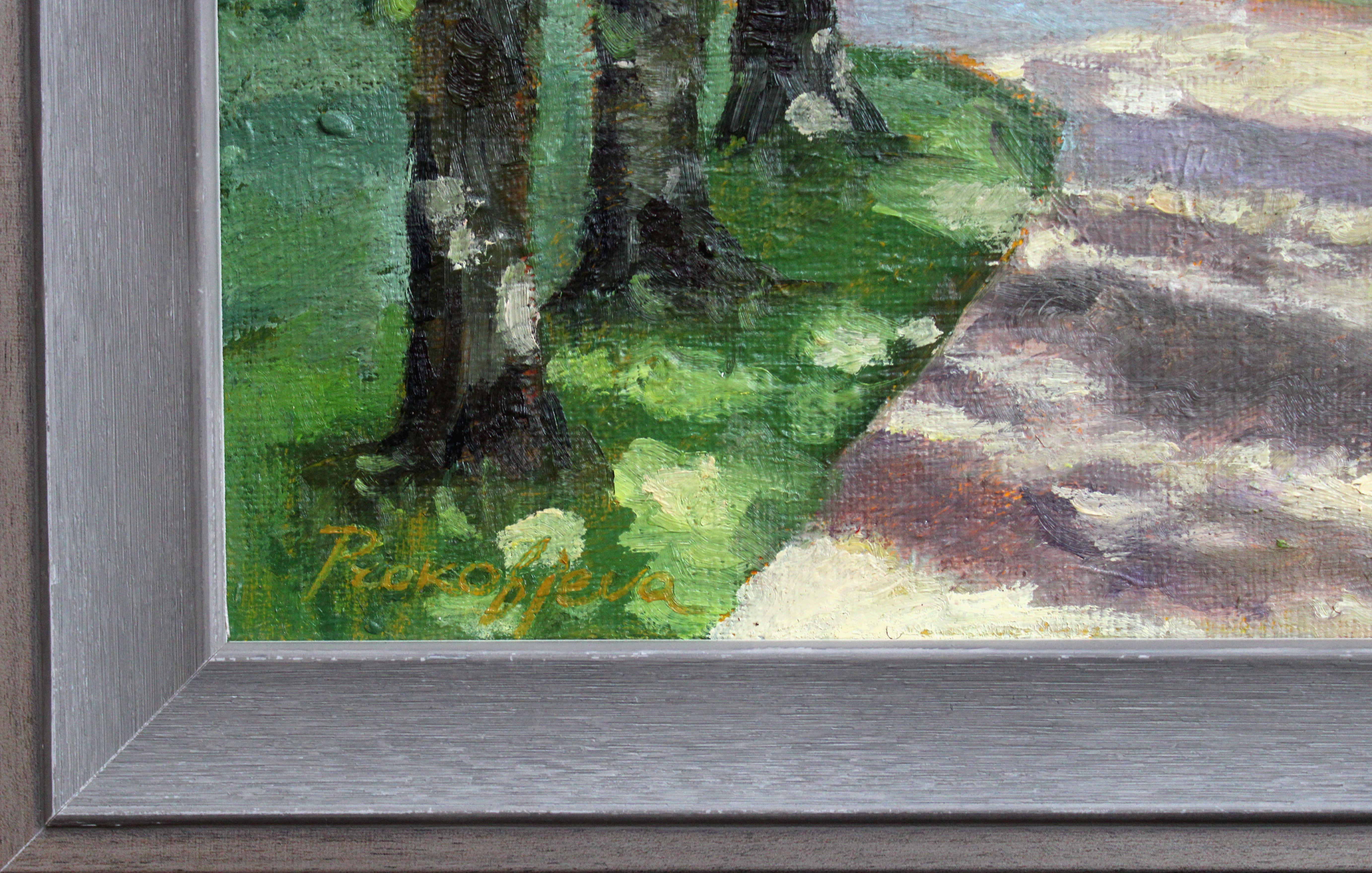 Alley. 2022., canvas, oil, 22.5x27.5 cm
Summer landscape with alley in small town in Latvia, Auce. Small size plein air painting with hundred-year-old oak trees

Alyona Prokofyeva (1988)

From 2016 surname Galaktionova. Alyona graduated Riga art