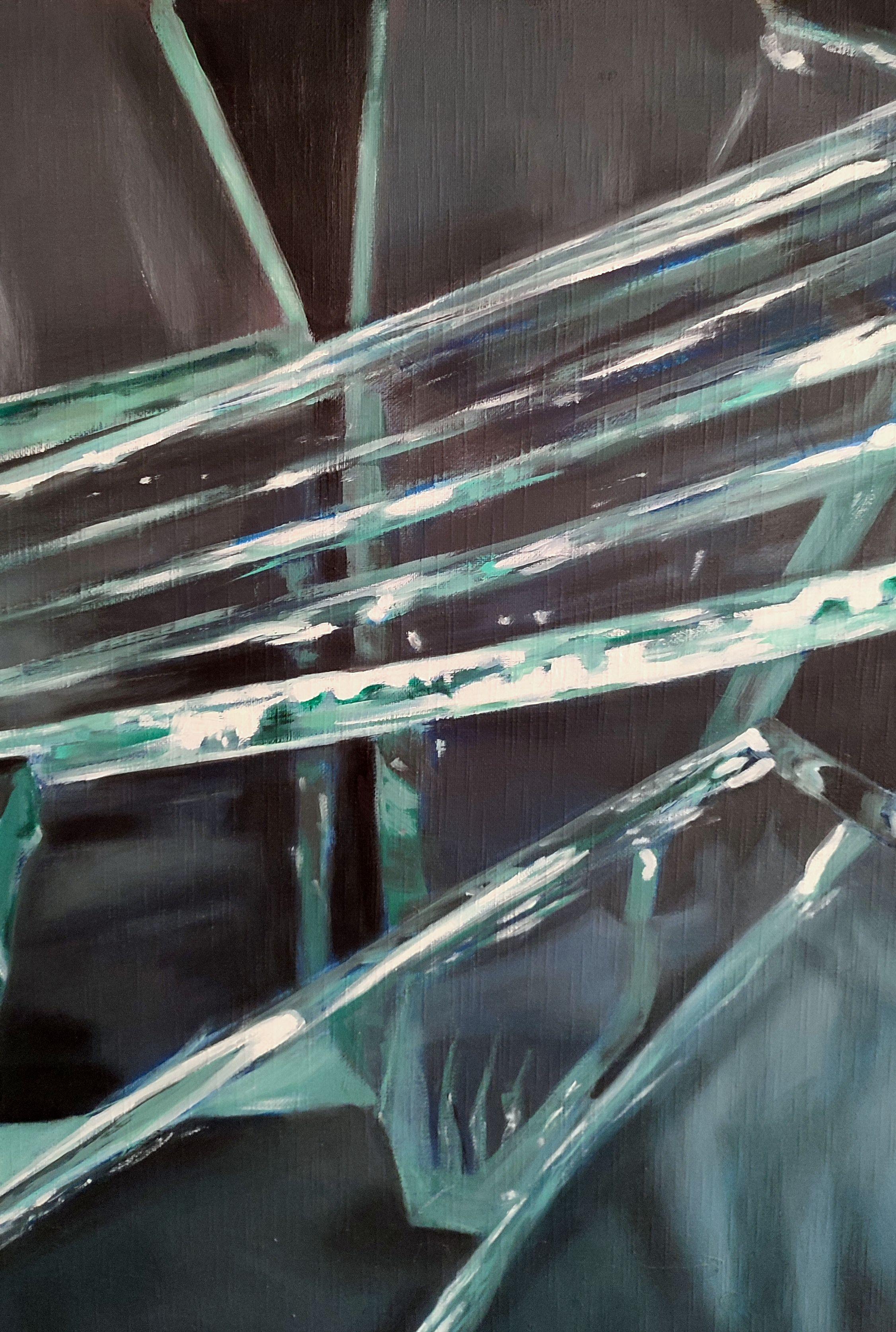 Broken glass. 2013, canvas, oil, 120x130 cm For Sale 2