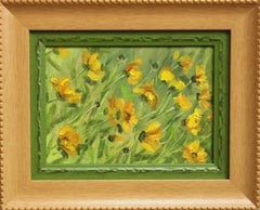 Flowers of the sun. 2023, canvas, cardboard, oil, 13x18 cm