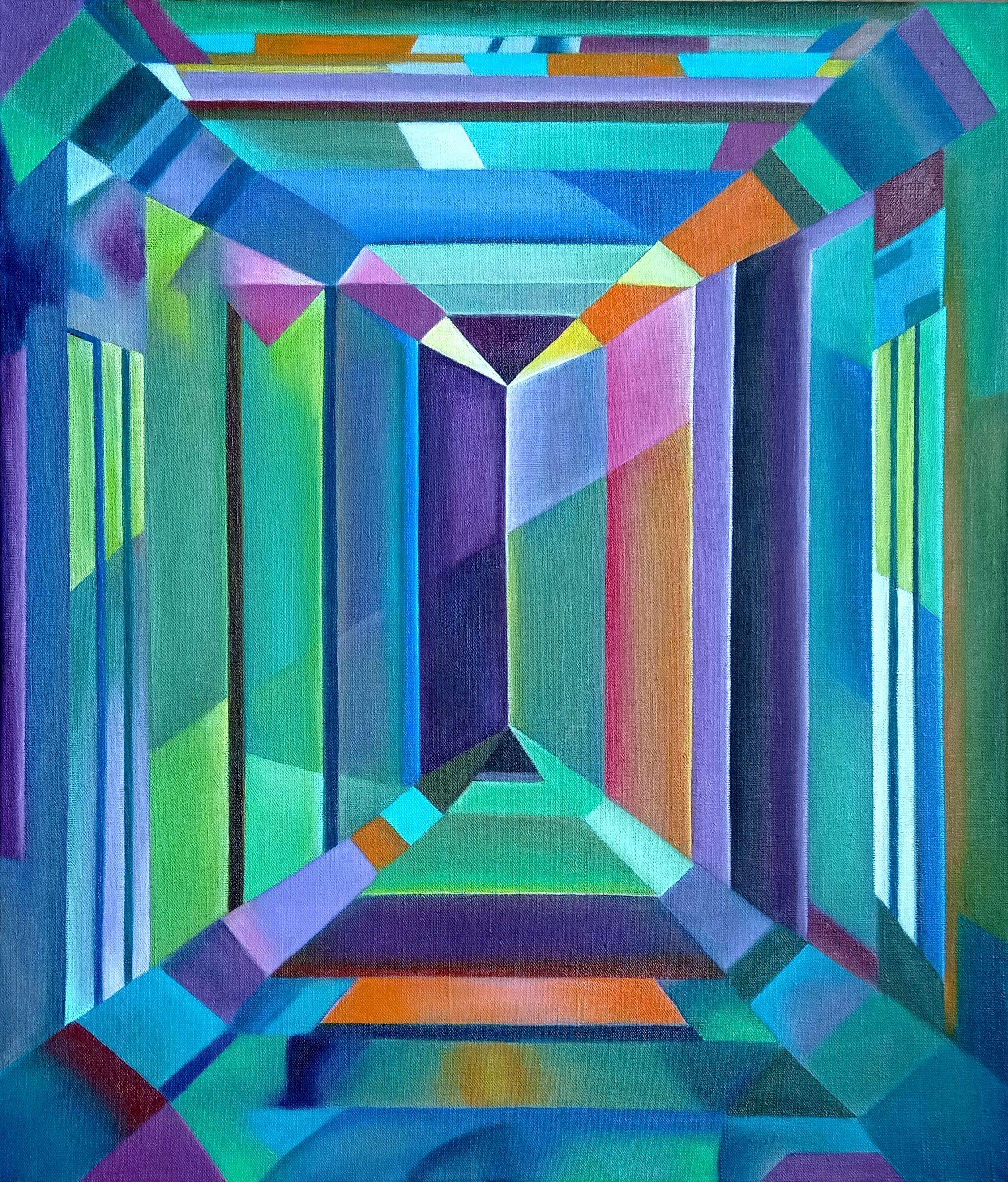 Gates to your dreams. 2023., Öl auf Leinen, 140x120 cm, 4 Teile, 70x60 cm im Angebot 9