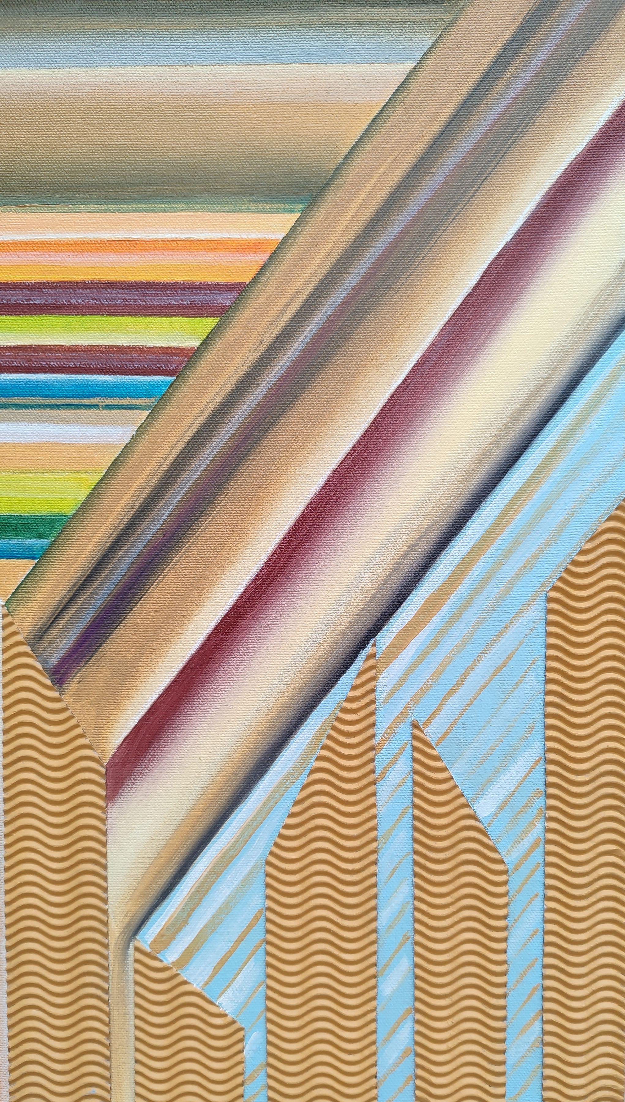 Gioco della sabbia 1. 2023, tela, olio, collage, 50x40 cm in vendita 1