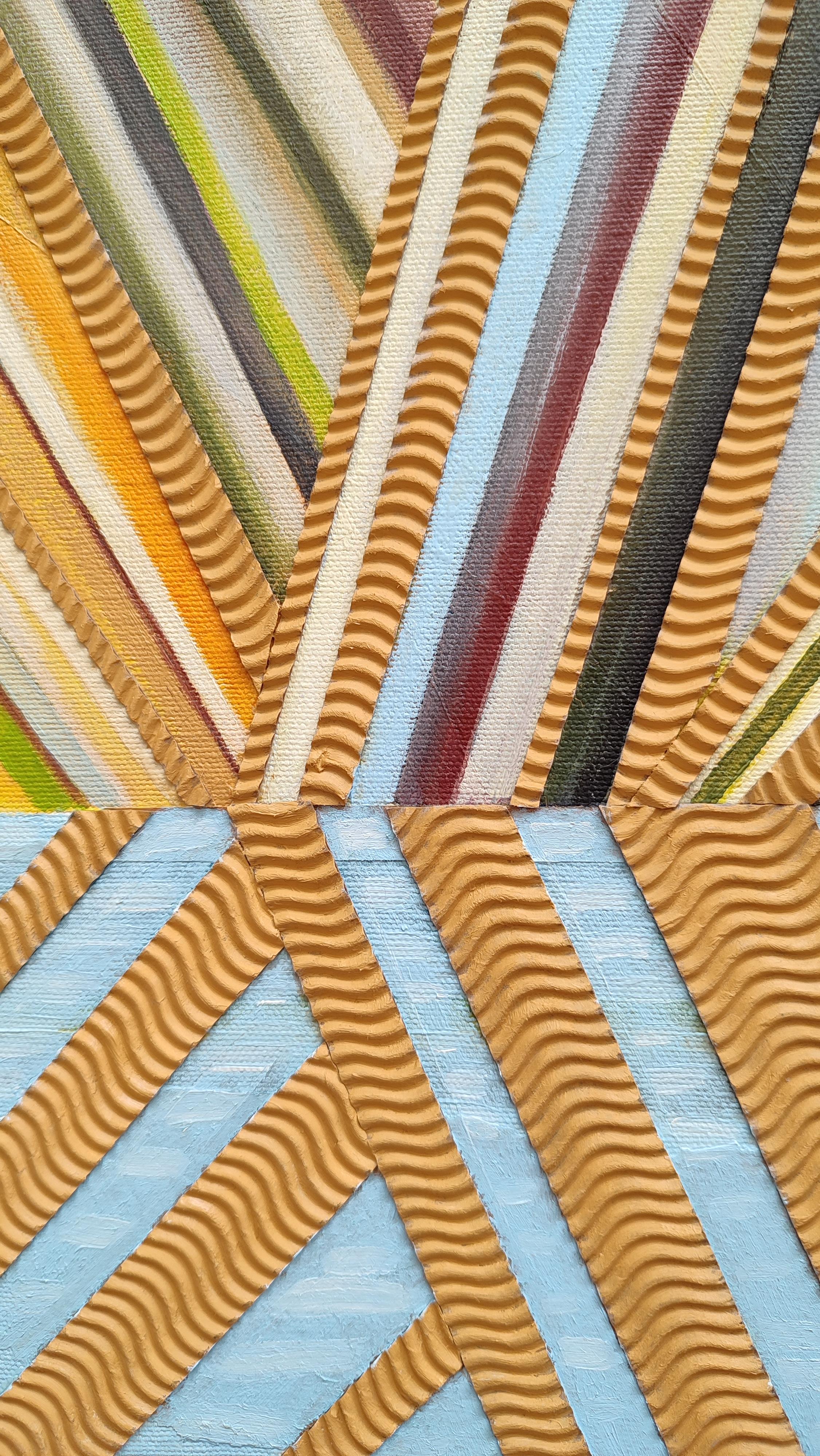 Gioco della sabbia 3. 2023, tela, olio, collage, 50x40 cm in vendita 1